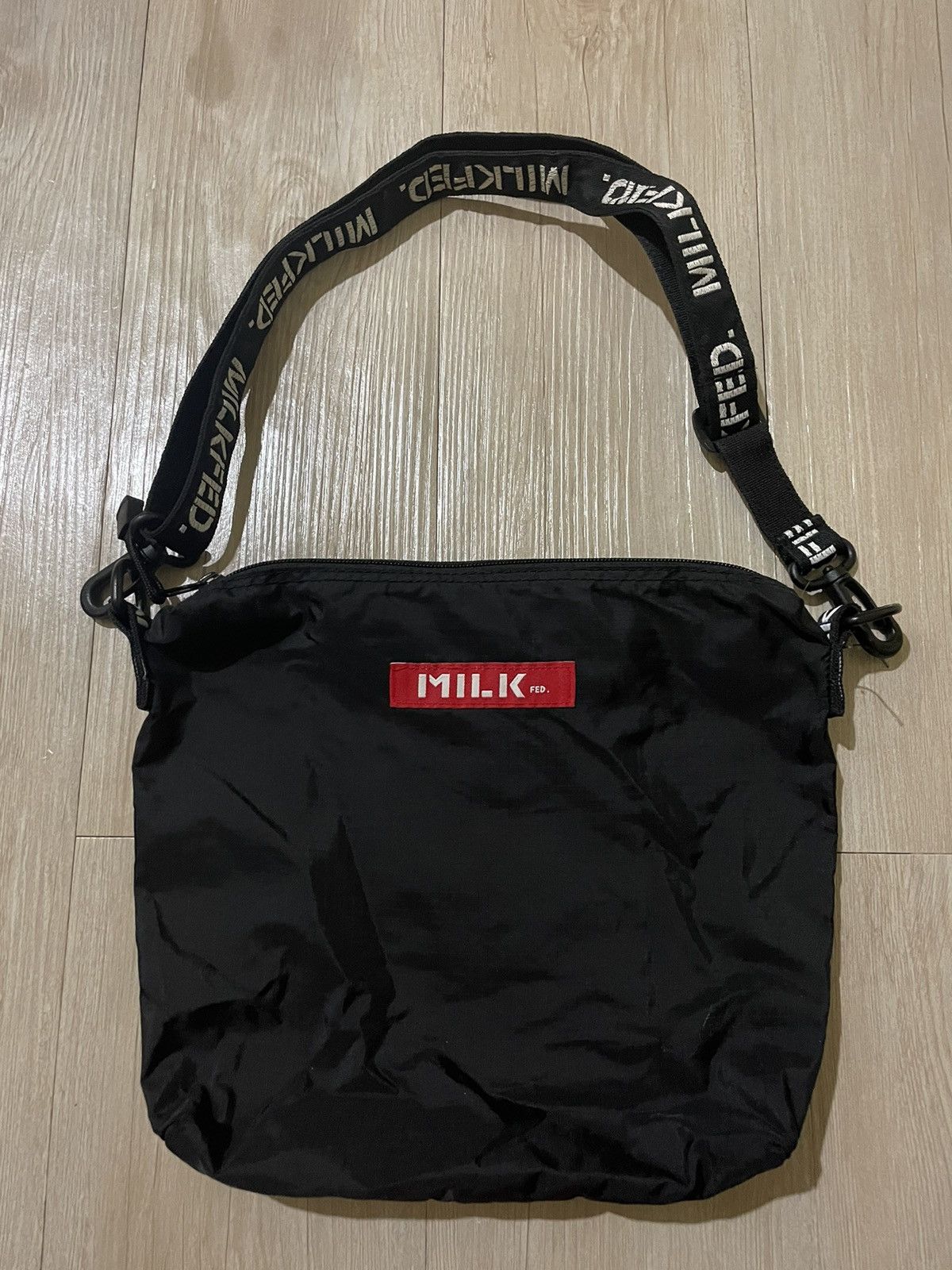 image of Milkfed Streetwear Brand Socache Bags Japanese Designer in Black, Men's