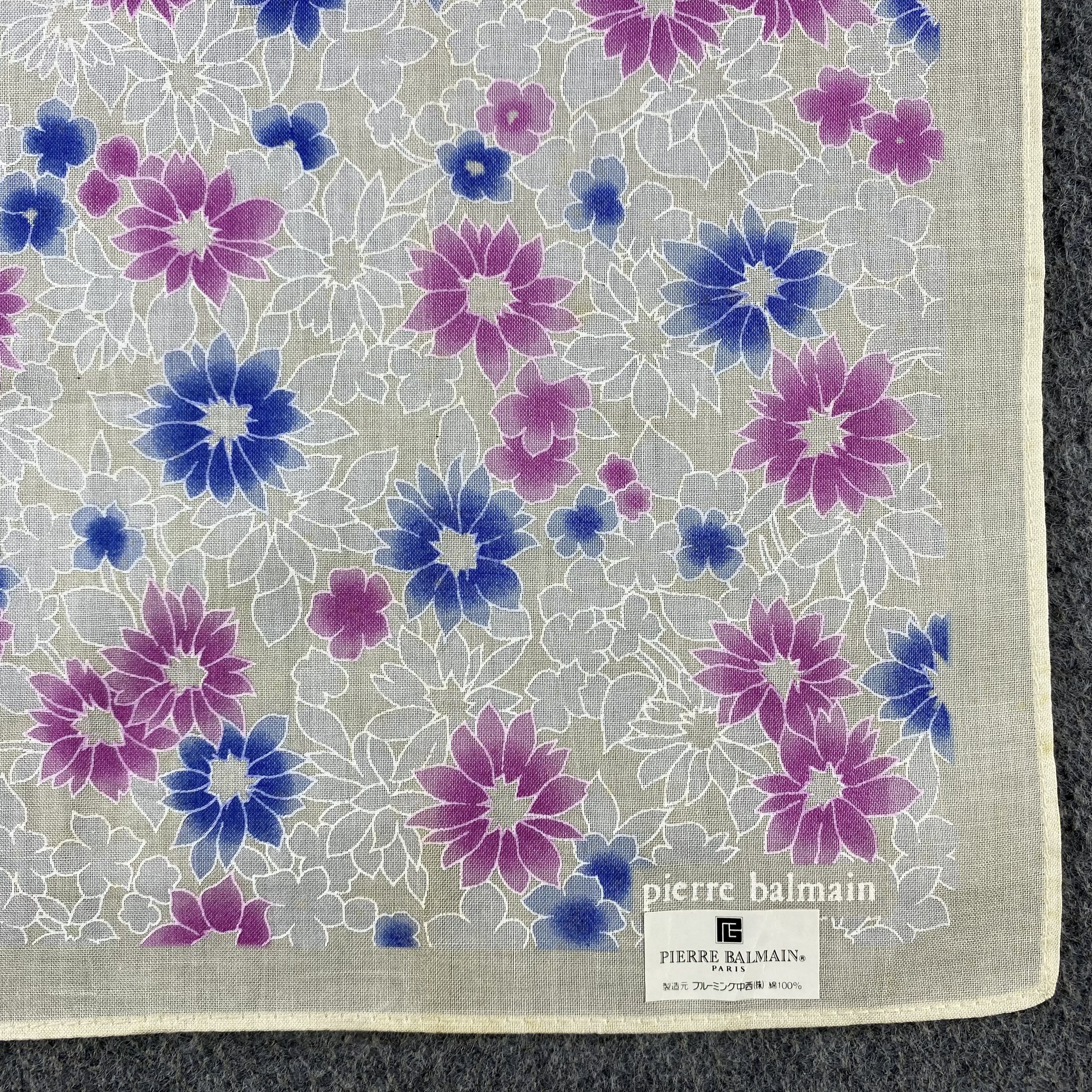 Pierre Balmain × Vintage Pierre Balmain Handkerchief/Neckerchief/Bandana HC590 Size ONE SIZE - 3 Thumbnail