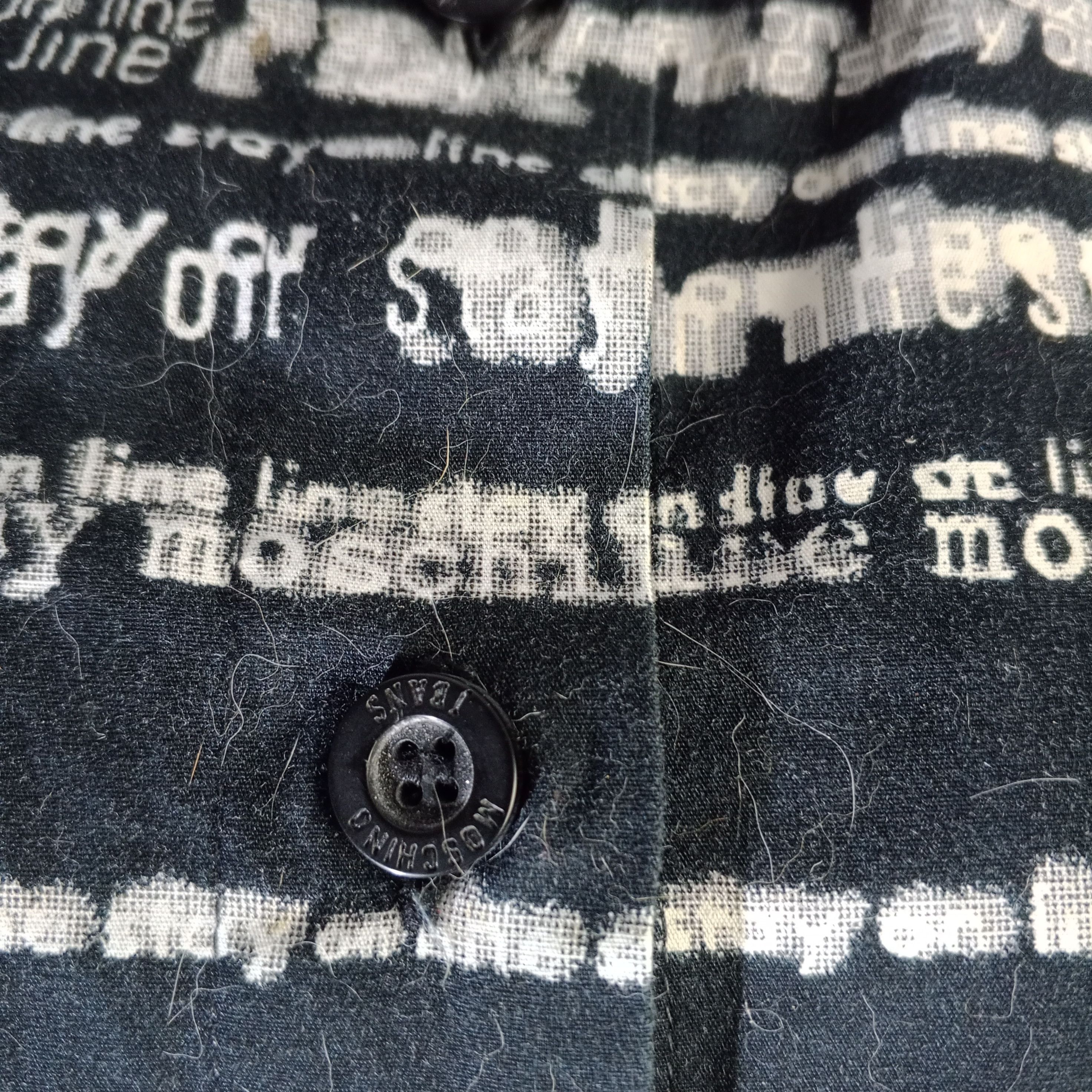 Moschino × Vintage Rare Moschino Stay Online Button Shirt Size L / US 10 / IT 46 - 2 Thumbnail
