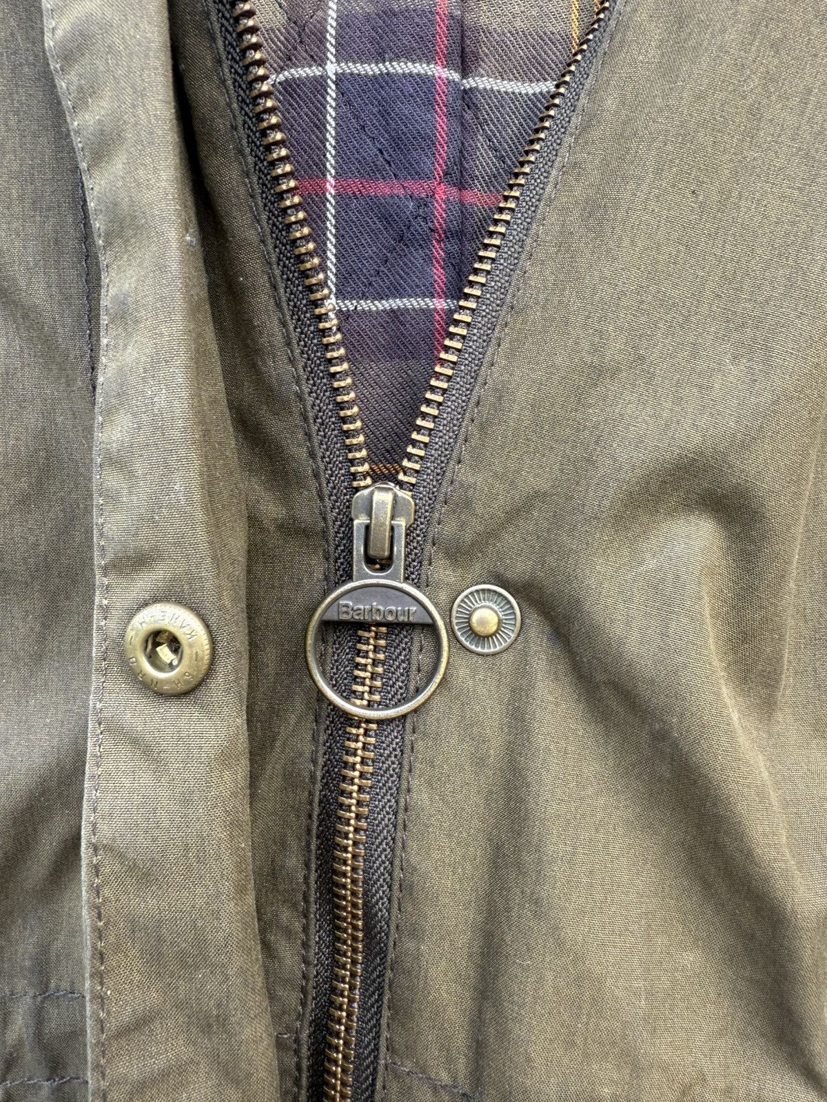 Barbour Barbour Waxed Jacket Classic Tartan Lining Size M/L (UK 14) Size XL / US 12-14 / IT 48-50 - 3 Thumbnail