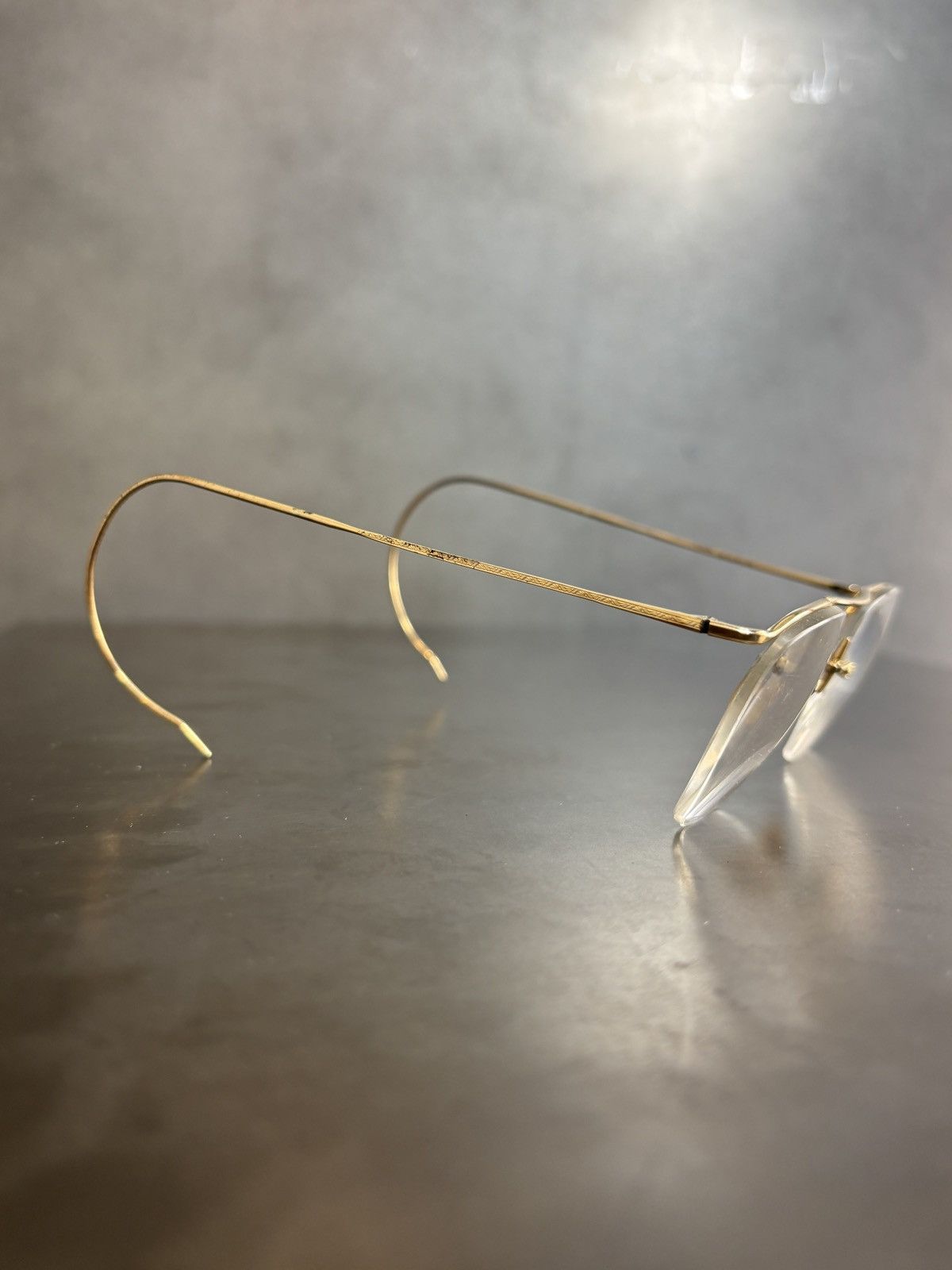 Bausch & Lomb Antique B&L Eyeglasses 1930s Bausch GoldFill HalfRim Frames Size ONE SIZE - 14 Thumbnail