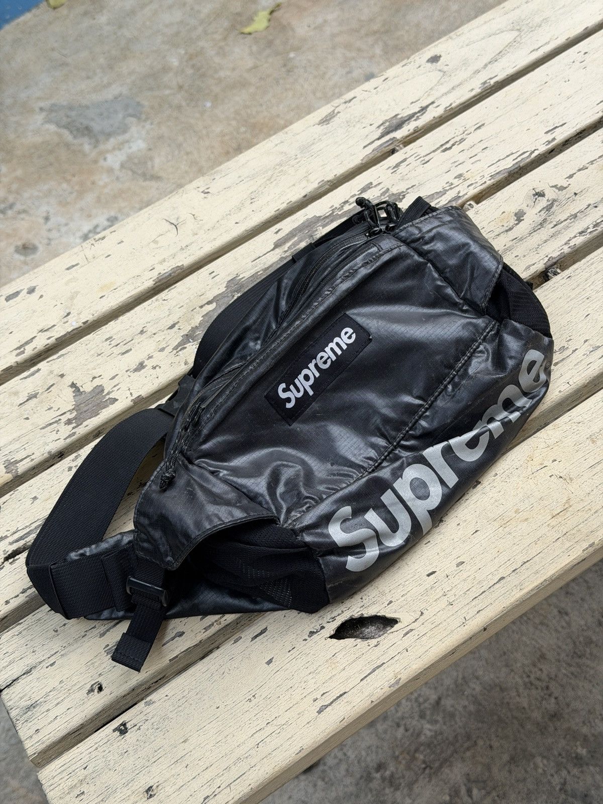 Supreme Supreme Black Cordura Waist Crossbody Bag Size ONE SIZE - 1 Thumbnail