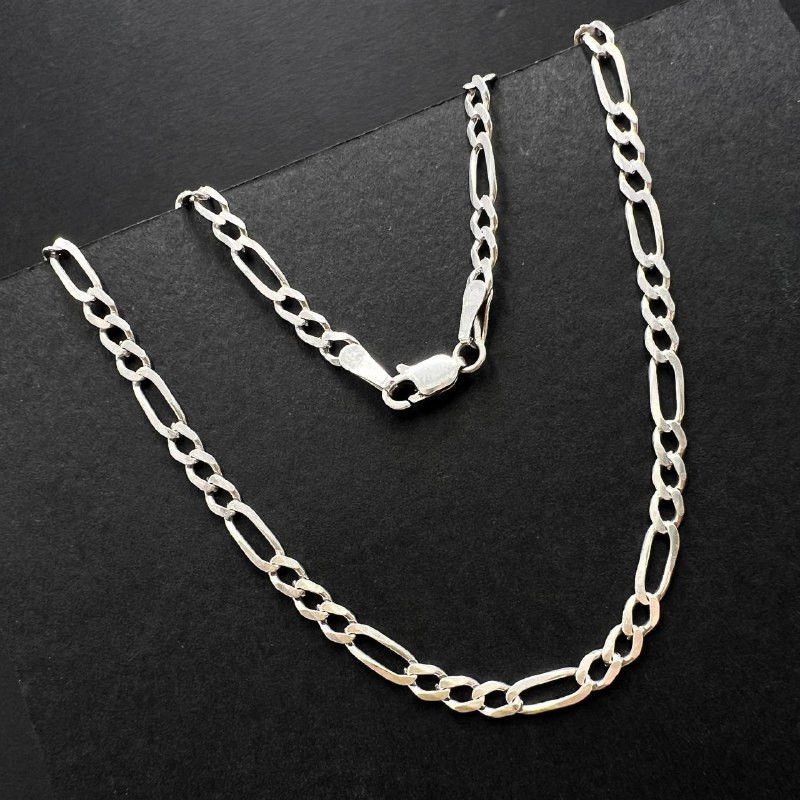 Sterling Silver Vintage Sterling Silver 925 Curb Chain Necklace Italy Size ONE SIZE - 1 Thumbnail