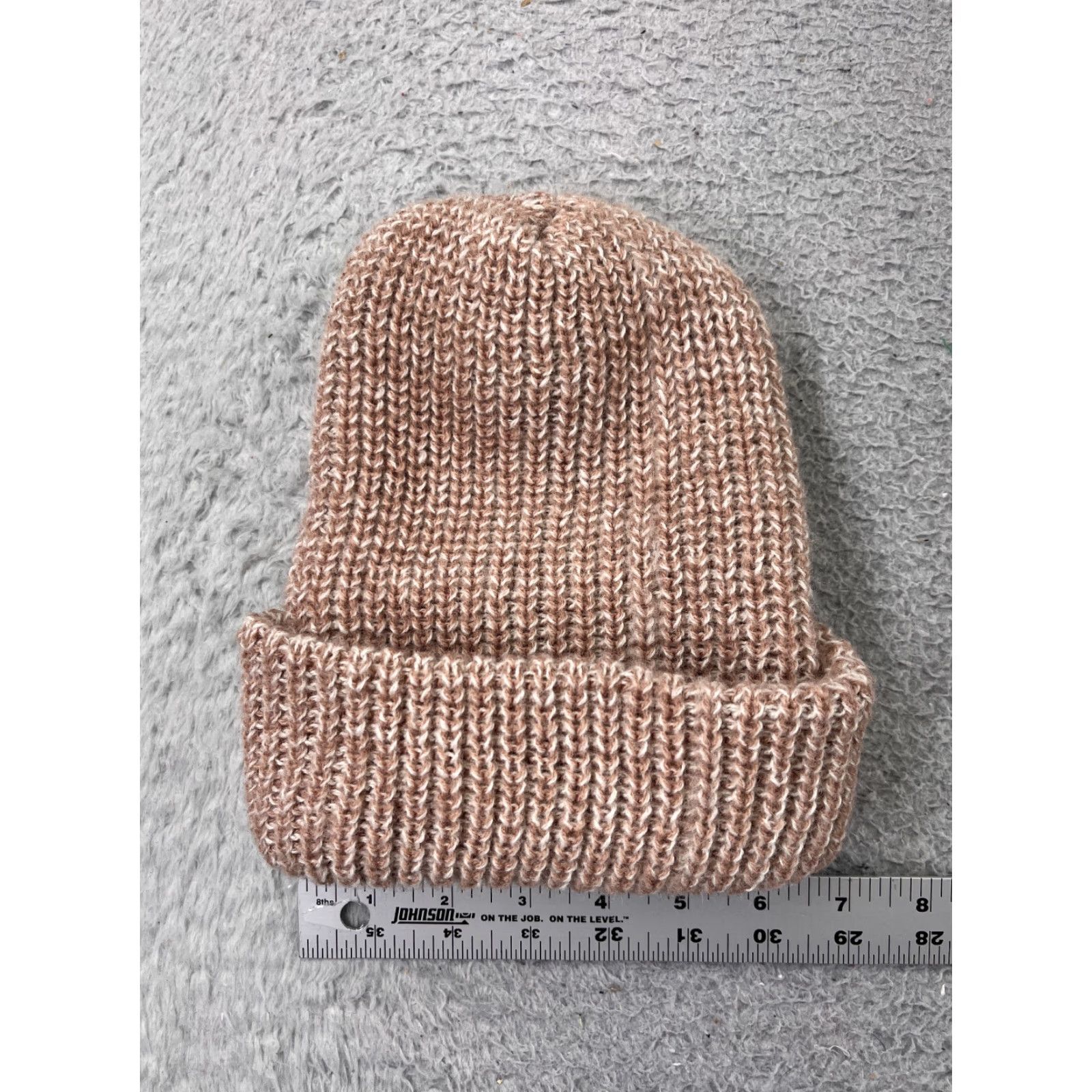 Vintage Beanie Toque Adult One Size Pink White Knit Acrylic Blend Snow Winter Ski Beanie Toque Adult One Size Pink White Knit Acrylic Blend Snow Winter Ski Size ONE SIZE - 2 Thumbnail