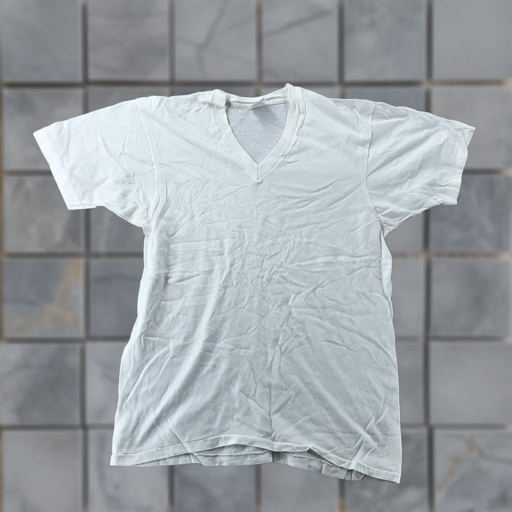 Hanes VINTAGE Hanes T-Shirt Mens XS White Short Sleeve Basic Tee Plain Size US XS / EU 42 / 0 - 1 Thumbnail