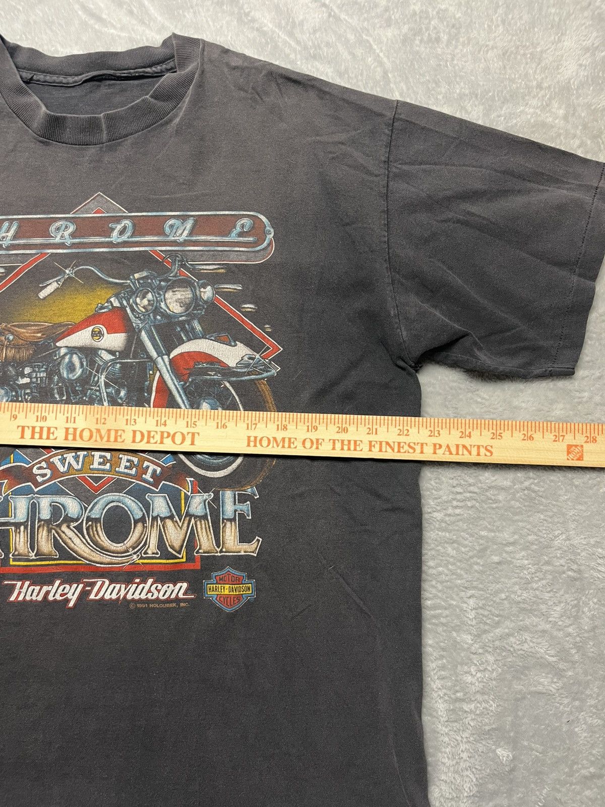 Harley Davidson Chrome Sweet Chrome Harley Davidson Faded Black Shirt Size L Size US L / EU 52-54 / 3 - 3 Thumbnail