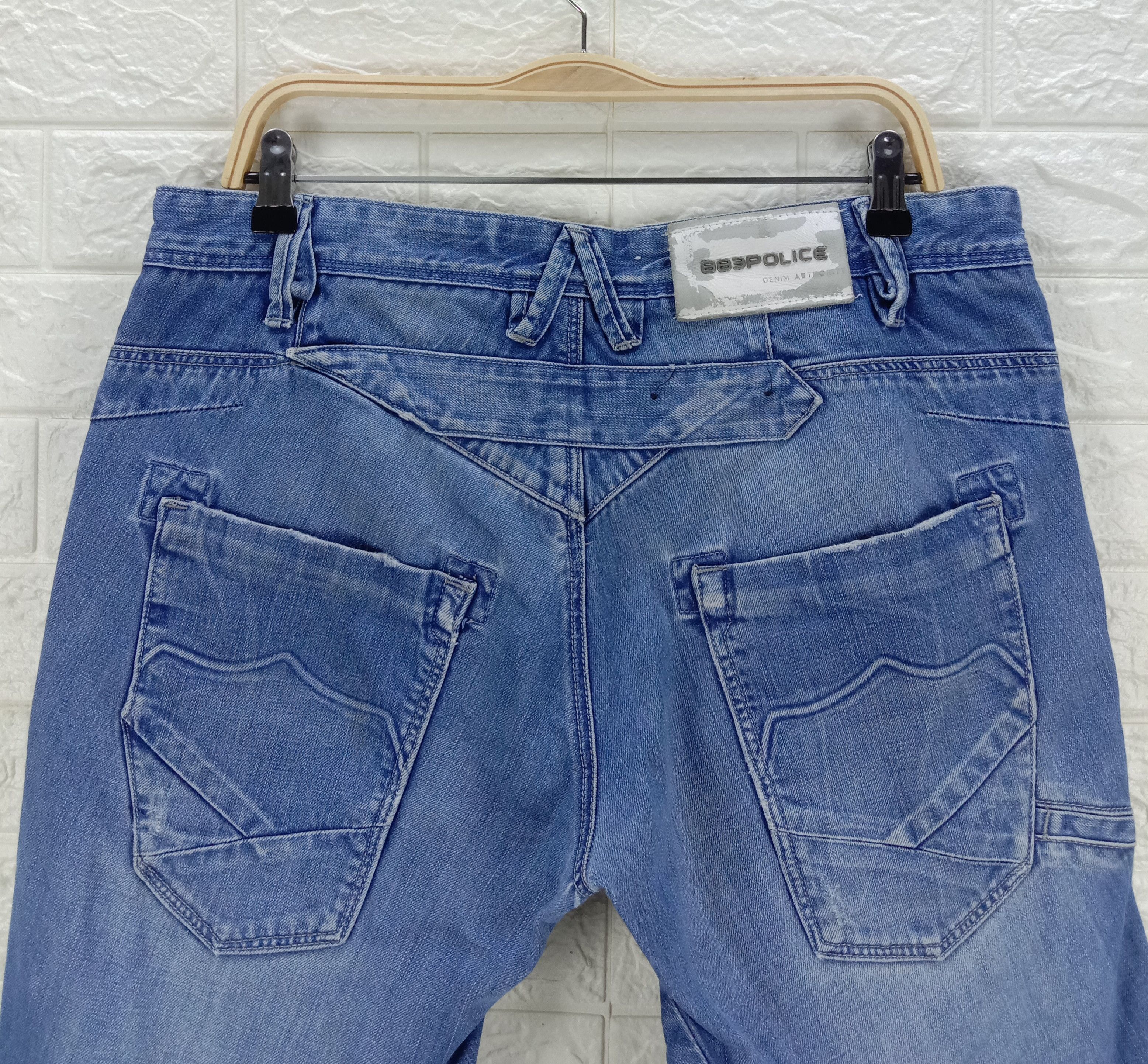 Japanese Brand Vintage Police Multi Pocket Blue Wash Jeans Size US 34 / EU 50 - 6 Thumbnail