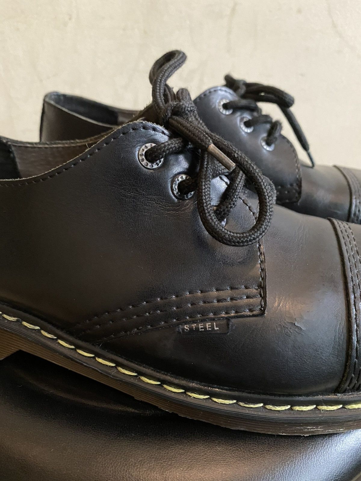 Vintage Steel English style low boots leather Size US 12 / EU 45 - 6 Thumbnail