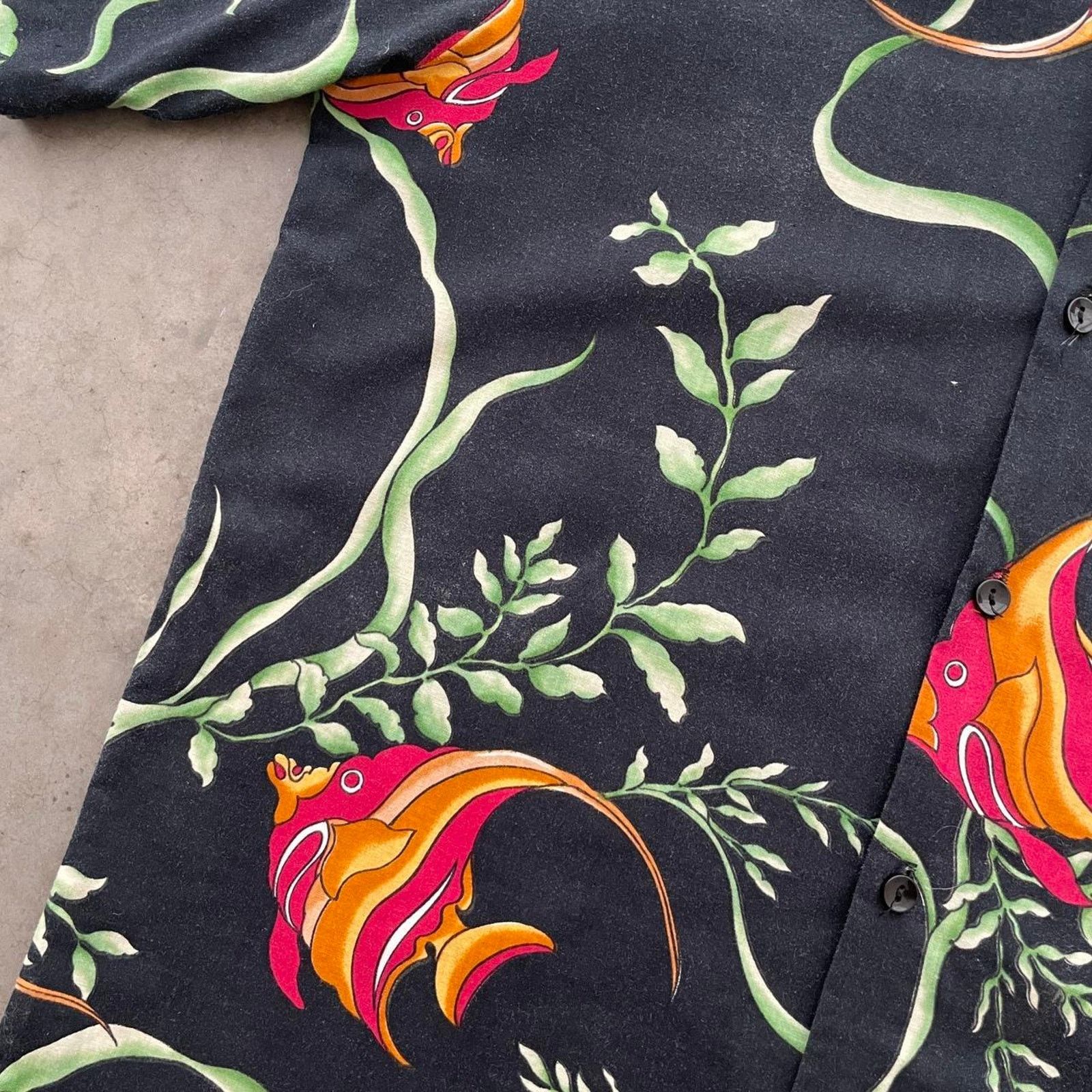 Vintage Vintage Hilo Hattie Black Hawaiian Shirt Size US M / EU 48-50 / 2 - 4 Thumbnail