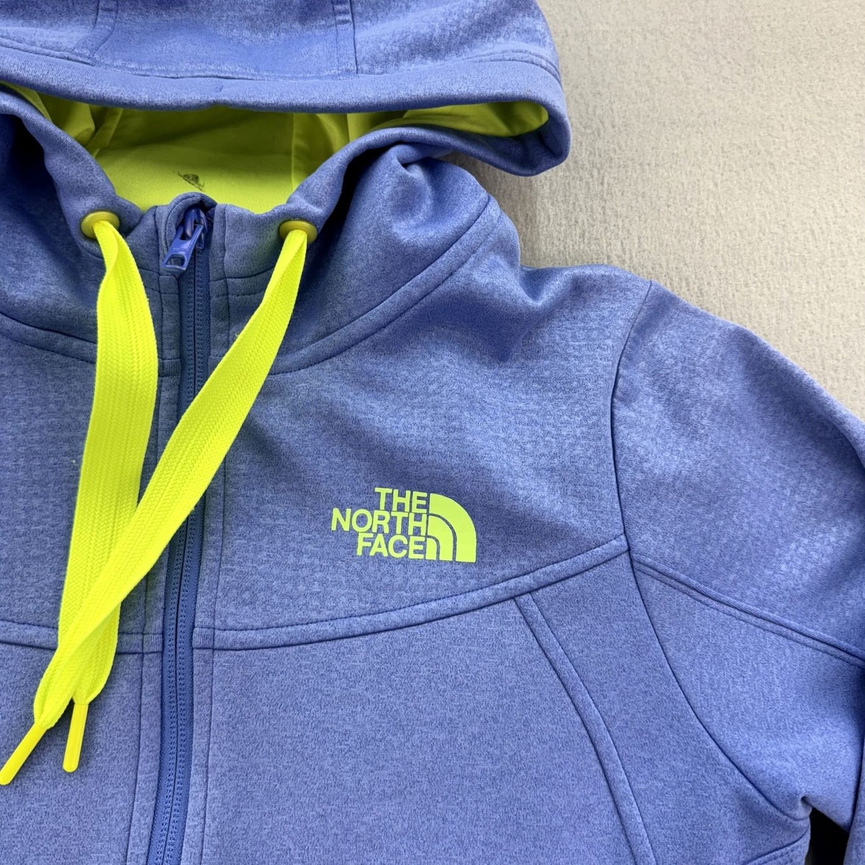 The North Face The North Face Hoodie Womens Small Purple Full Zip Jacket Neon Yellow Hood Athletic Shirt Size S / US 4 / IT 40 - 2 Thumbnail