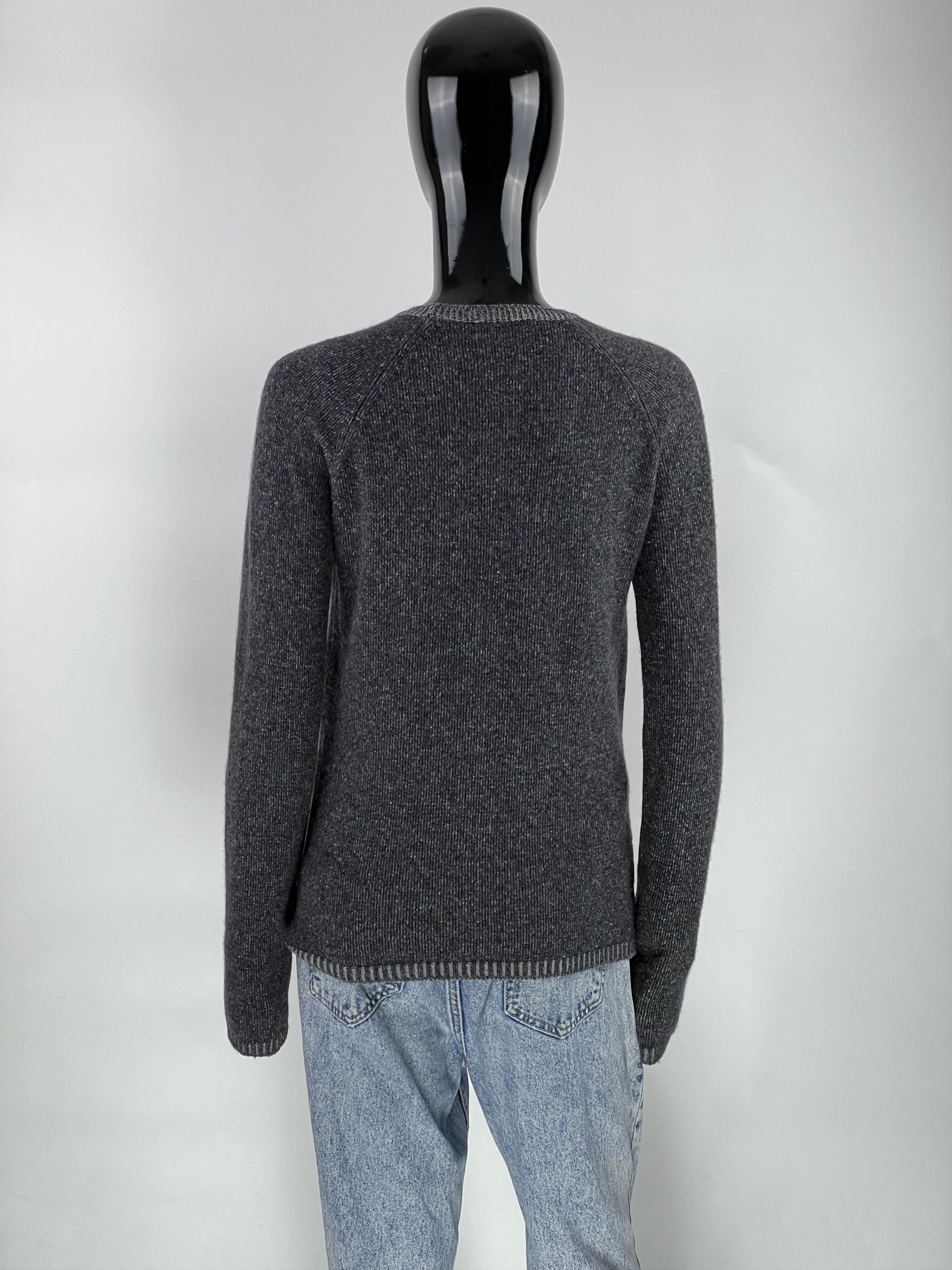 Maje Maje Gray Zipped Wool Cashmere Jumper Sweater Size 3 Size L / US 10 / IT 46 - 3 Thumbnail