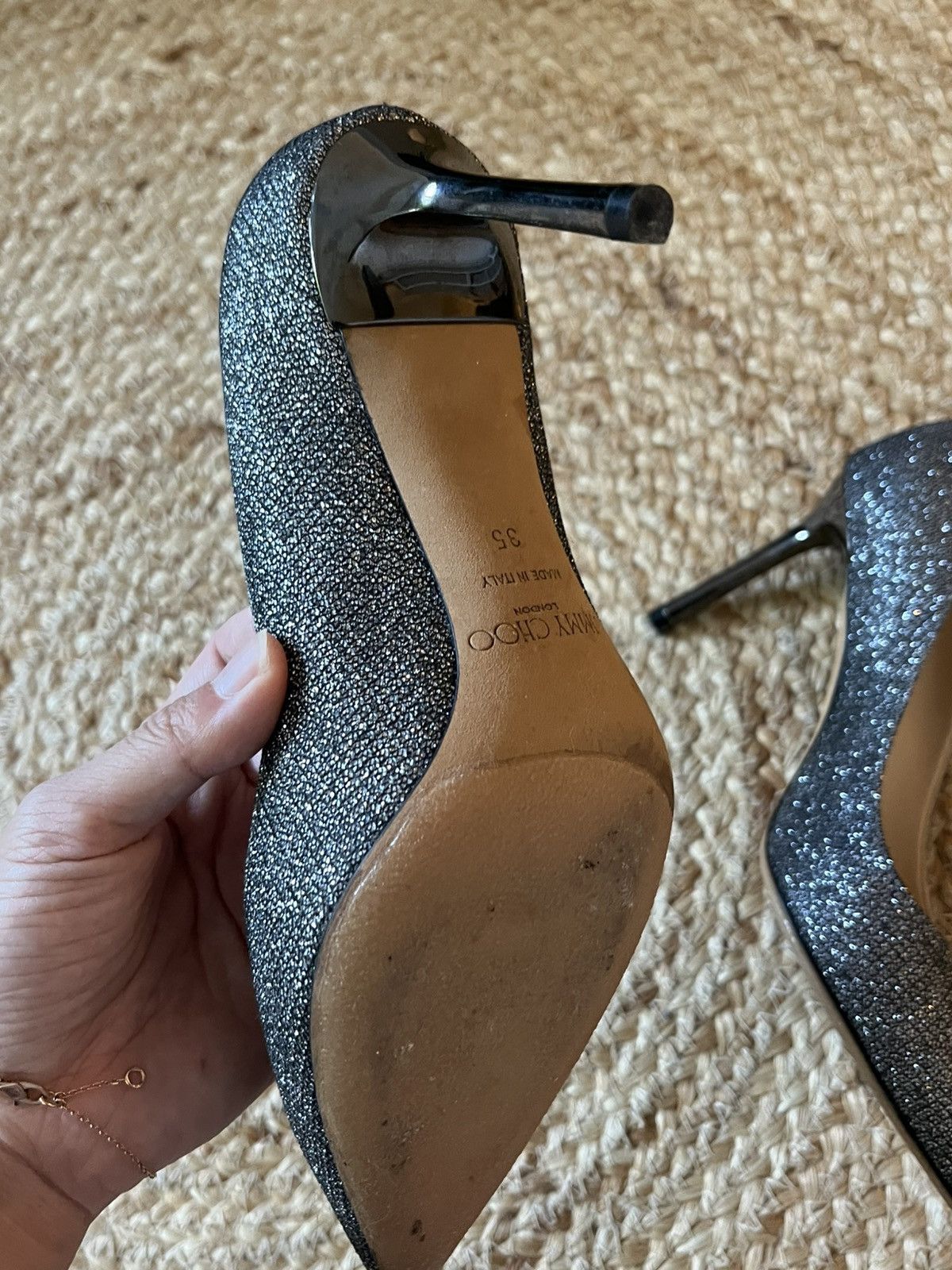 Jimmy Choo Jimmy Choo Glitter Pointed Toe Heels – EU 35 / US 5 Size US 5 / IT 35 - 5 Thumbnail