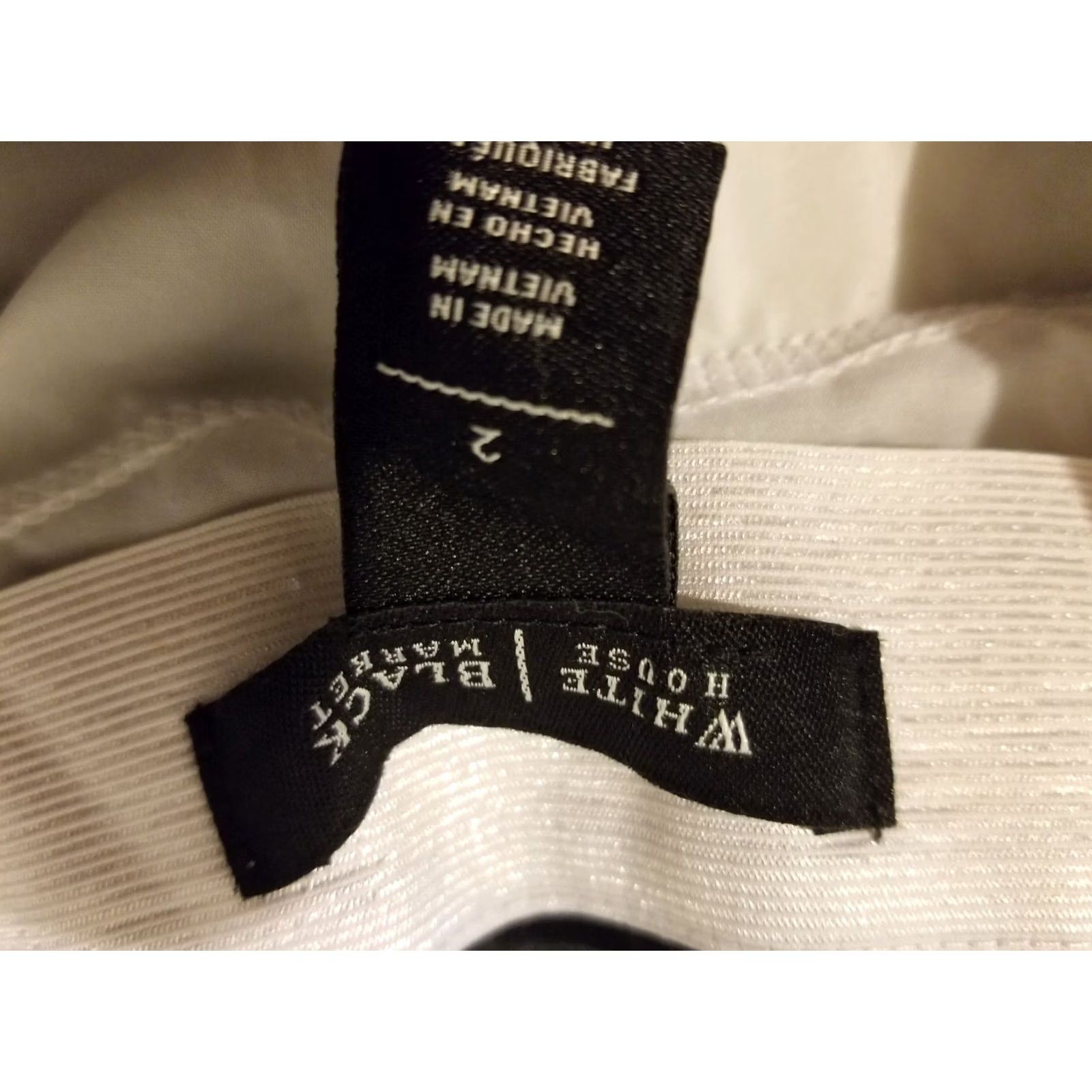White House Black Market White House Black Market Skirt 2 Black White Cotton Size 26" / US 2 / IT 38 - 3 Thumbnail