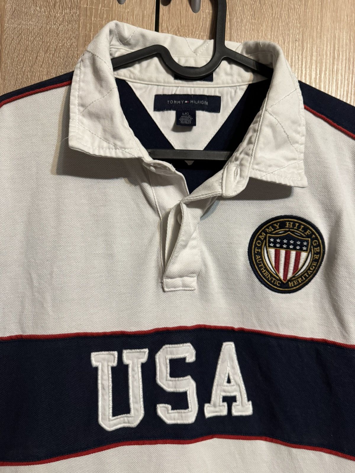 Tommy Hilfiger Chief Keef usa vintage Tommy Hilfiger archive polo 90s Size US L / EU 52-54 / 3 - 3 Thumbnail