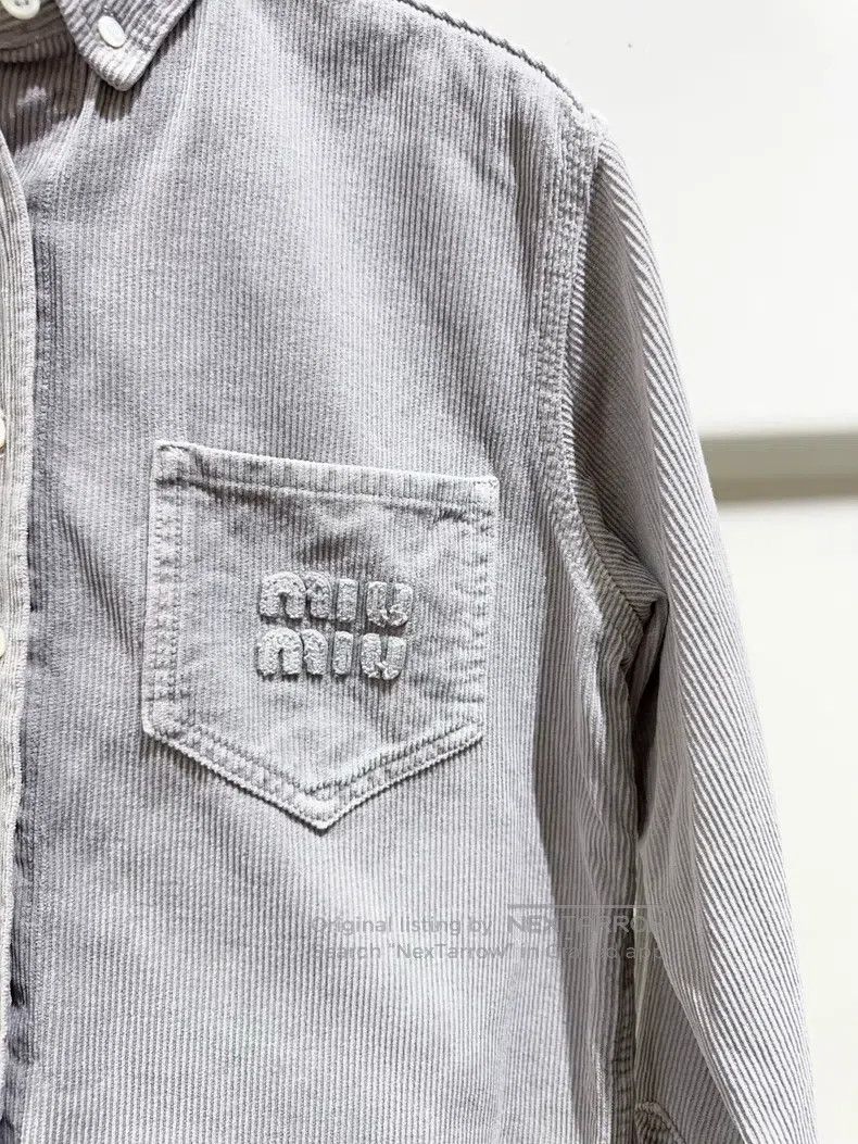 Miu Miu Miu Miu 36 Grey corduroy coat in autumn and winter Size S / US 4 / IT 40 - 5 Thumbnail