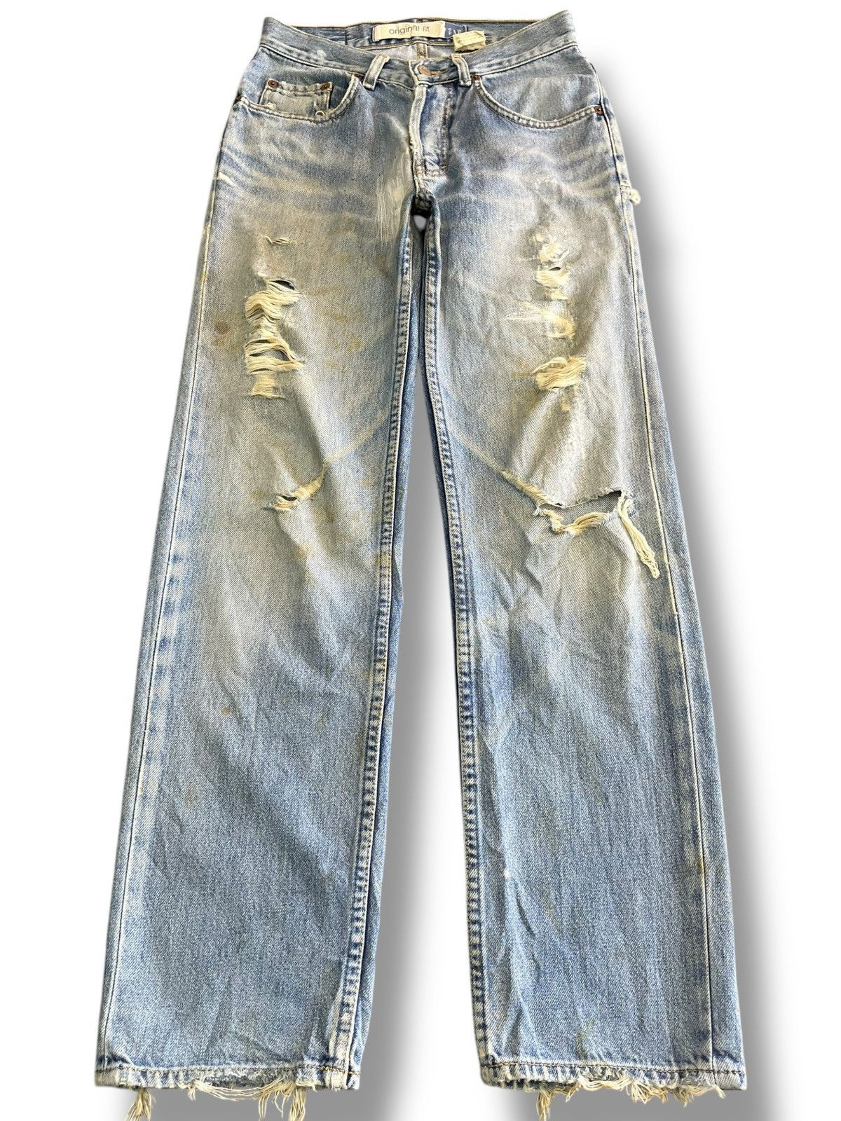 Gap Vintage Gap Blue Jeans Ripped Distressed Denim Size US 28 / EU 44 - 1 Thumbnail