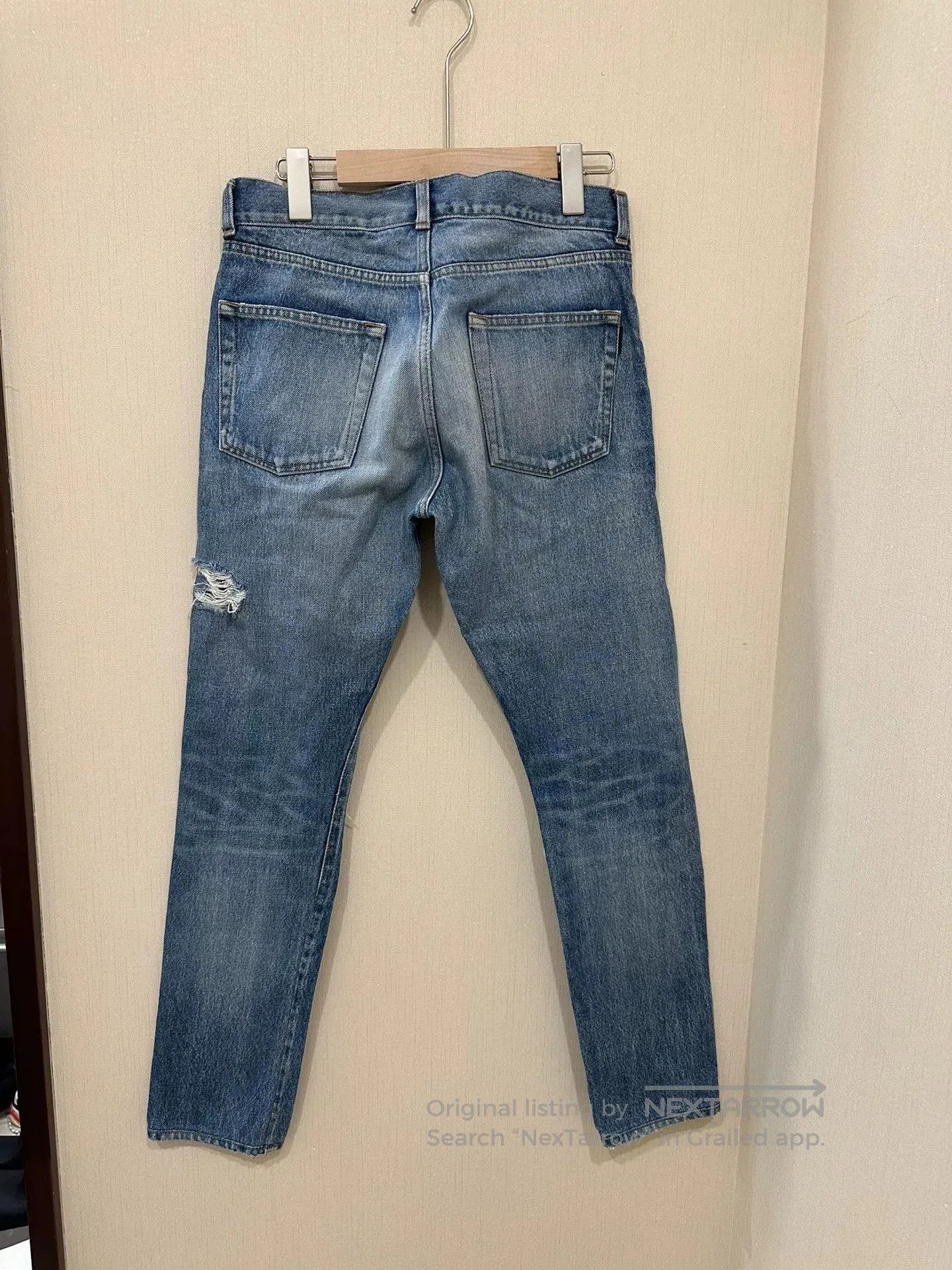 Saint Laurent Paris Saint Laurent Ripped Blue Denim Pants. Size US 28 / EU 44 - 2 Thumbnail