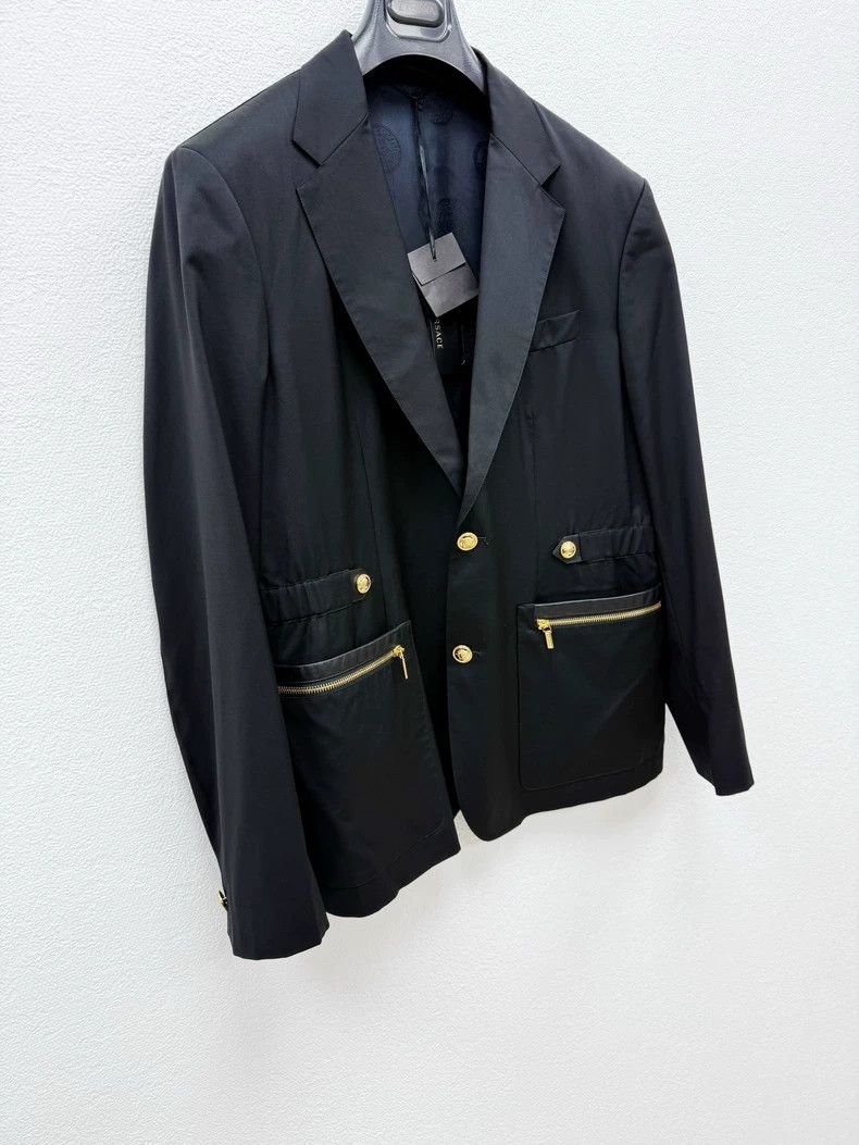 Versace Versace Main line wool patchwork casual blazer Size US L / EU 52-54 / 3 - 1 Thumbnail