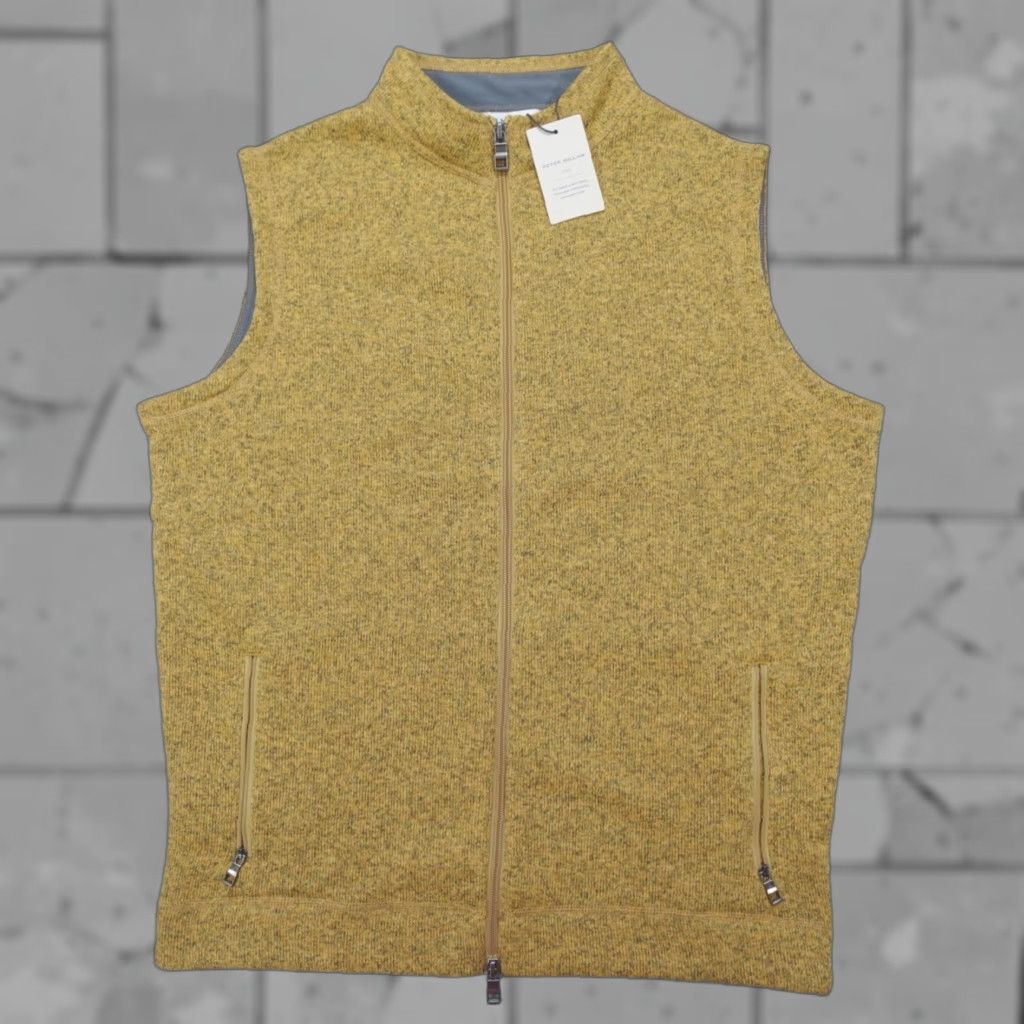 Peter Millar VINTAGE Peter Millar Crown Sweater Fleece Vest Dijon Yellow Sweater Men's Size M 50 Size US M / EU 48-50 / 2 - 1 Thumbnail