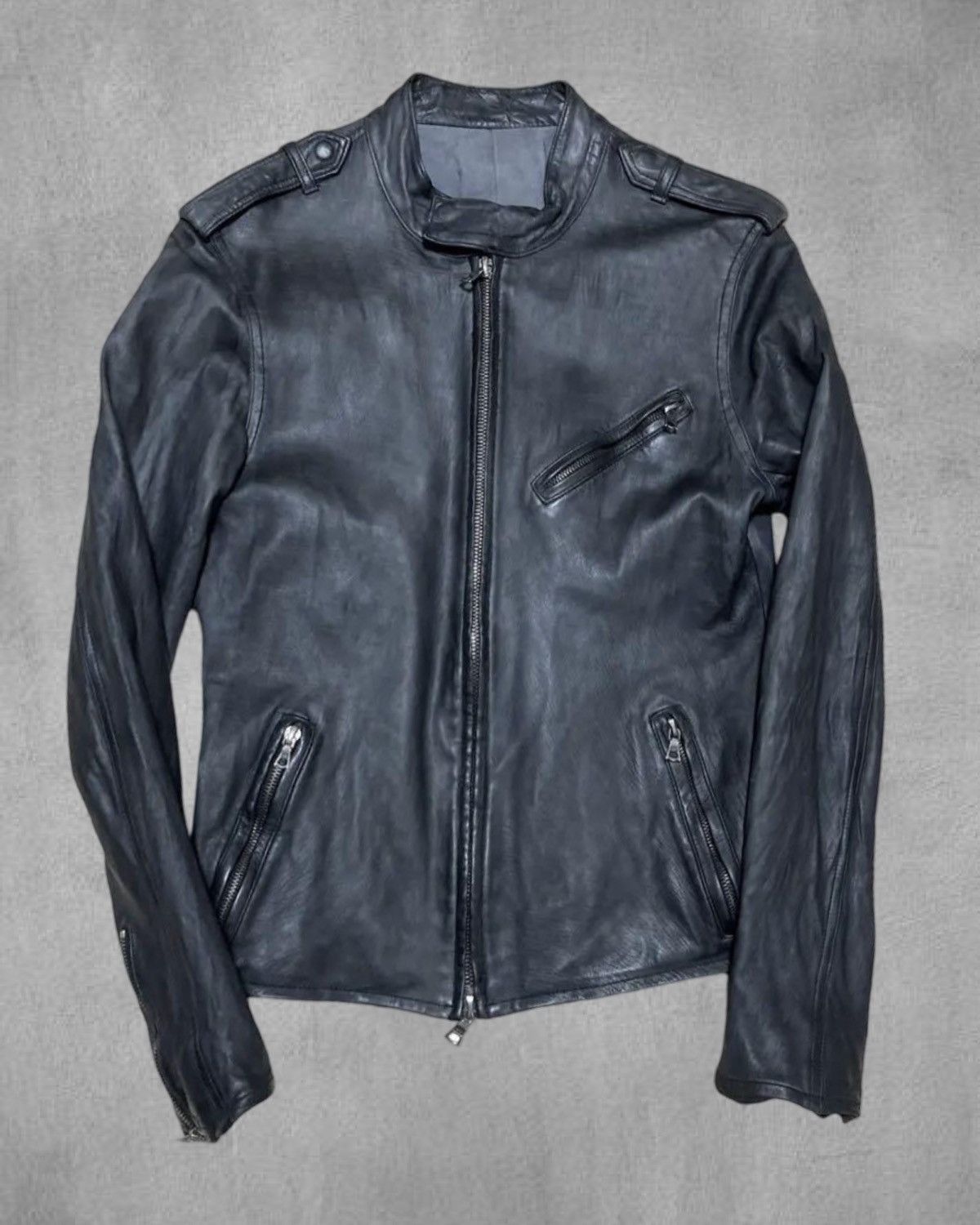 00s japanese label leather jacket riders