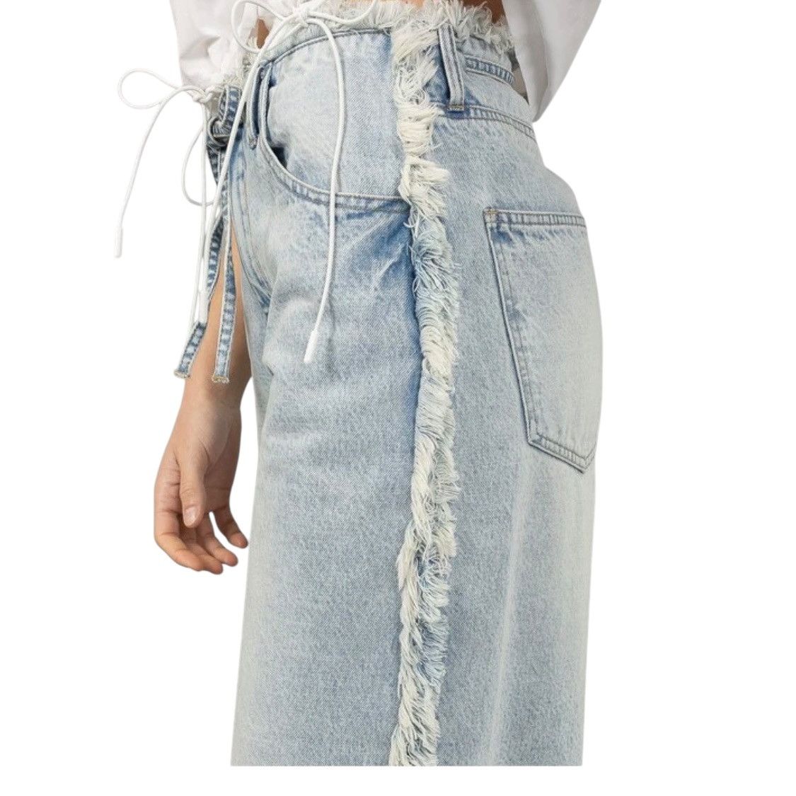 Divided Divided frayed waist and seam baggy jeans Size 30" / US 8 / IT 44 - 4 Thumbnail