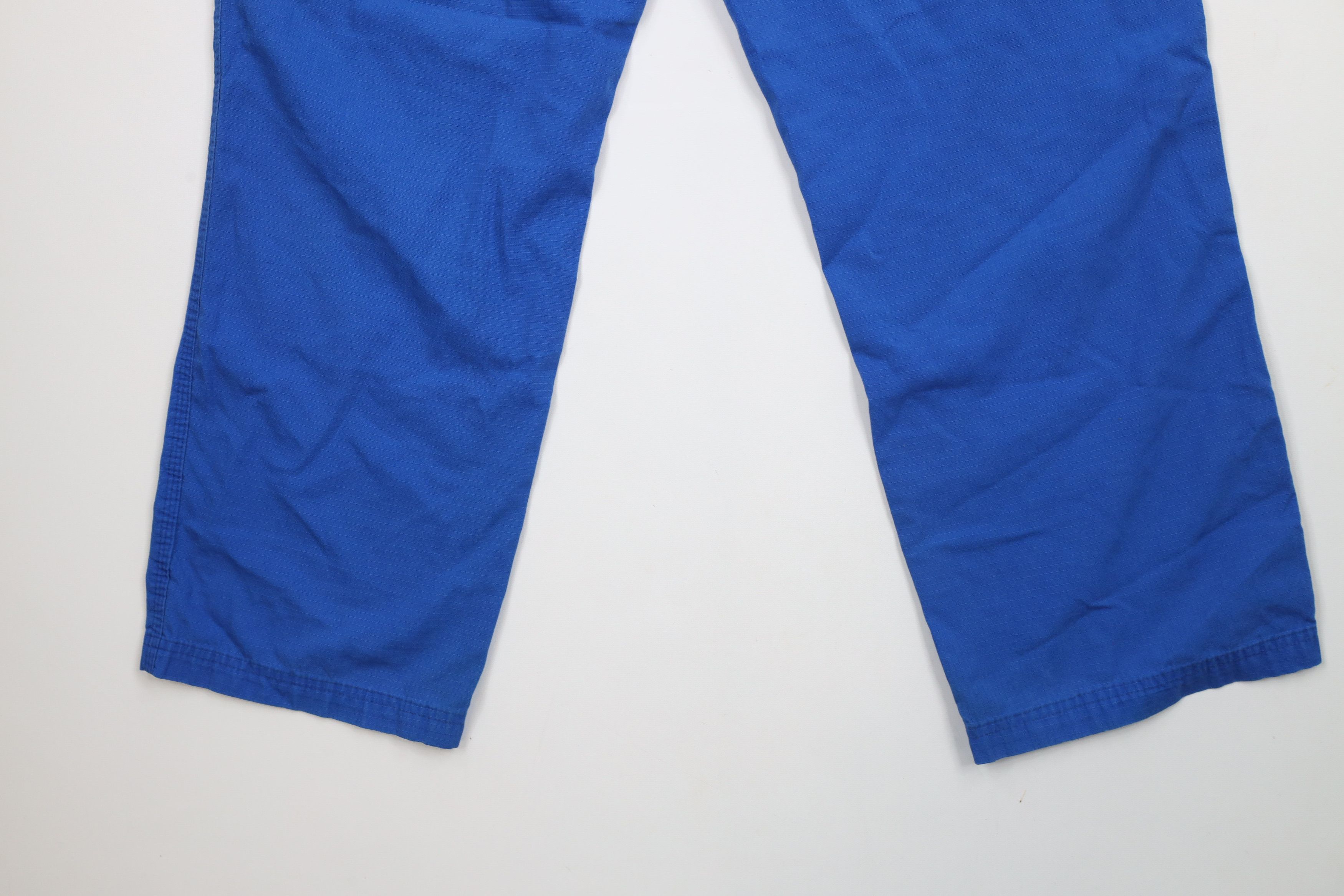 Carhartt × Vintage Vintage Y2K Carhartt Wide Leg Cargo Pants Blue Cotton Size US 34 / EU 50 - 12 Thumbnail