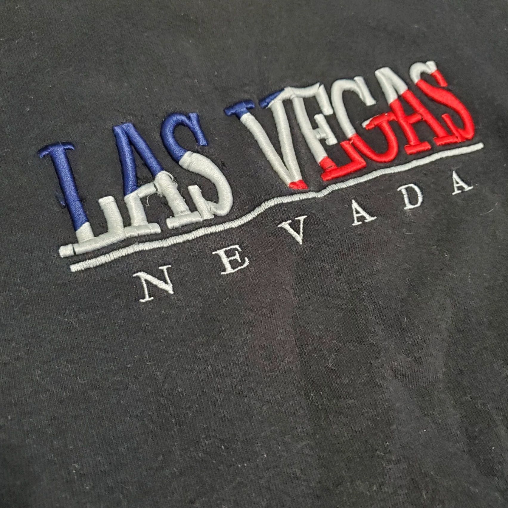 AAA VINTAGE Alstyle Sweatshirt Mens L Black Crew Neck Las Vegas Embroidered Graphic Print Rare AAA TAG Size US L / EU 52-54 / 3 - 5 Thumbnail