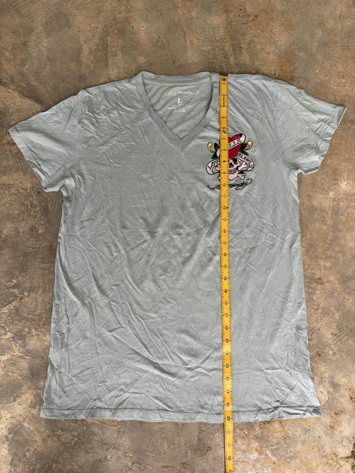 Ed Hardy Y2k Ed Hardy Skull Logo Tshirt Size US L / EU 52-54 / 3 - 10 Thumbnail