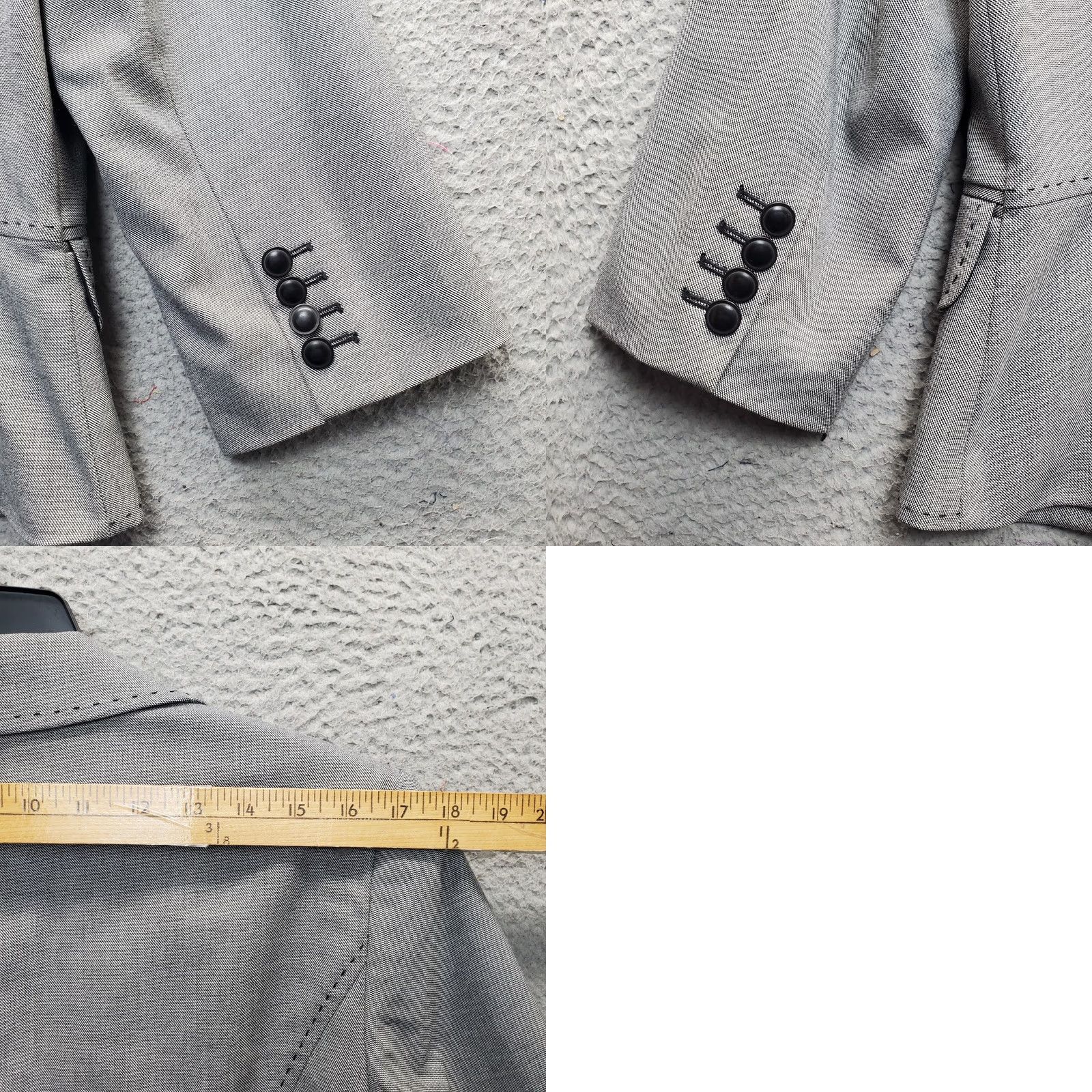 Loft LOFT 2 Piece Suit Jacket & Marisa Pants Womens 12/14 Gray Formal Single Breasted Size 34" / US 12 / IT 48 - 11 Thumbnail