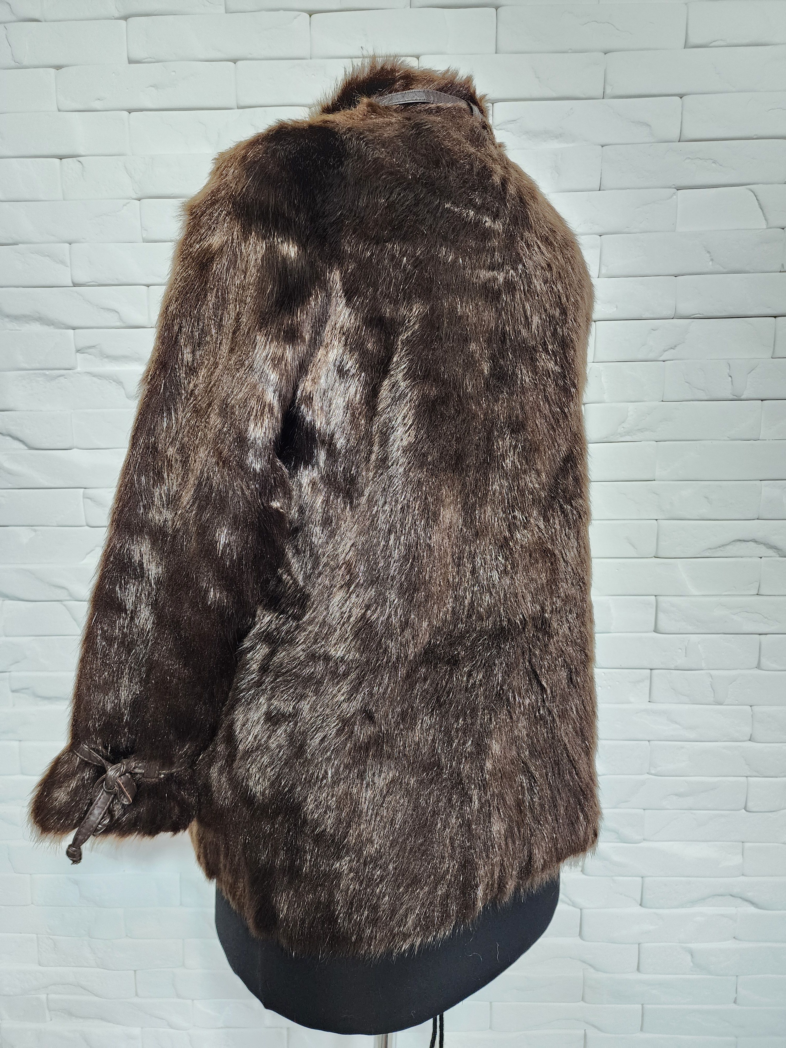 Furla Warm Brown Women's Fur Coat. Size L / US 10 / IT 46 - 6 Thumbnail