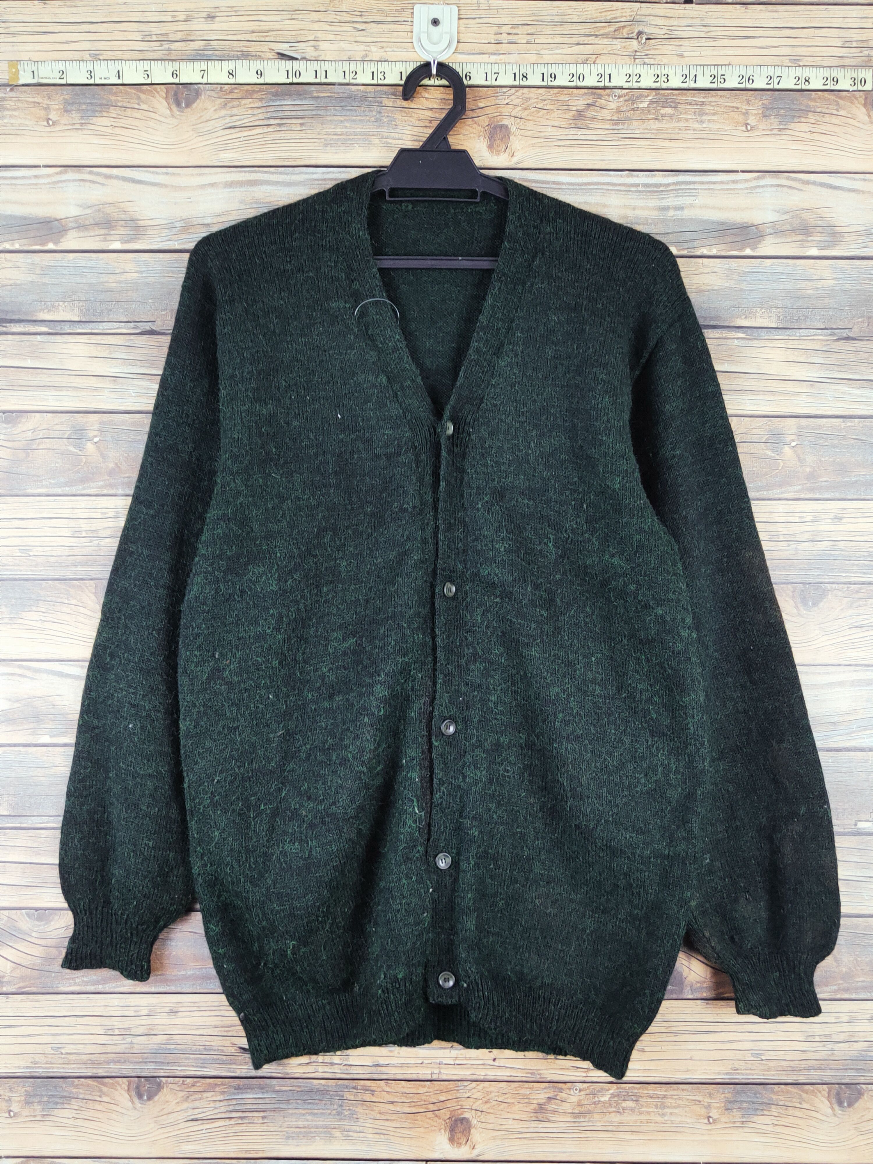 Vintage Japanese Brand Dark Green Knitwear Cardigan #W1002 Size M / US 6-8 / IT 42-44 - 1 Thumbnail