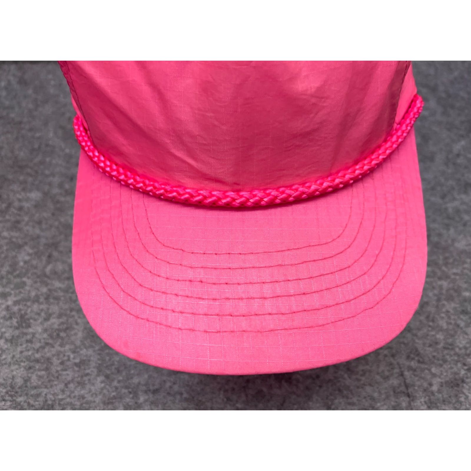 Vintage Designer Award Headwear Hat Snap Back Adult One Size Pink High Visibility Nylon Hiking Running Size ONE SIZE - 3 Thumbnail
