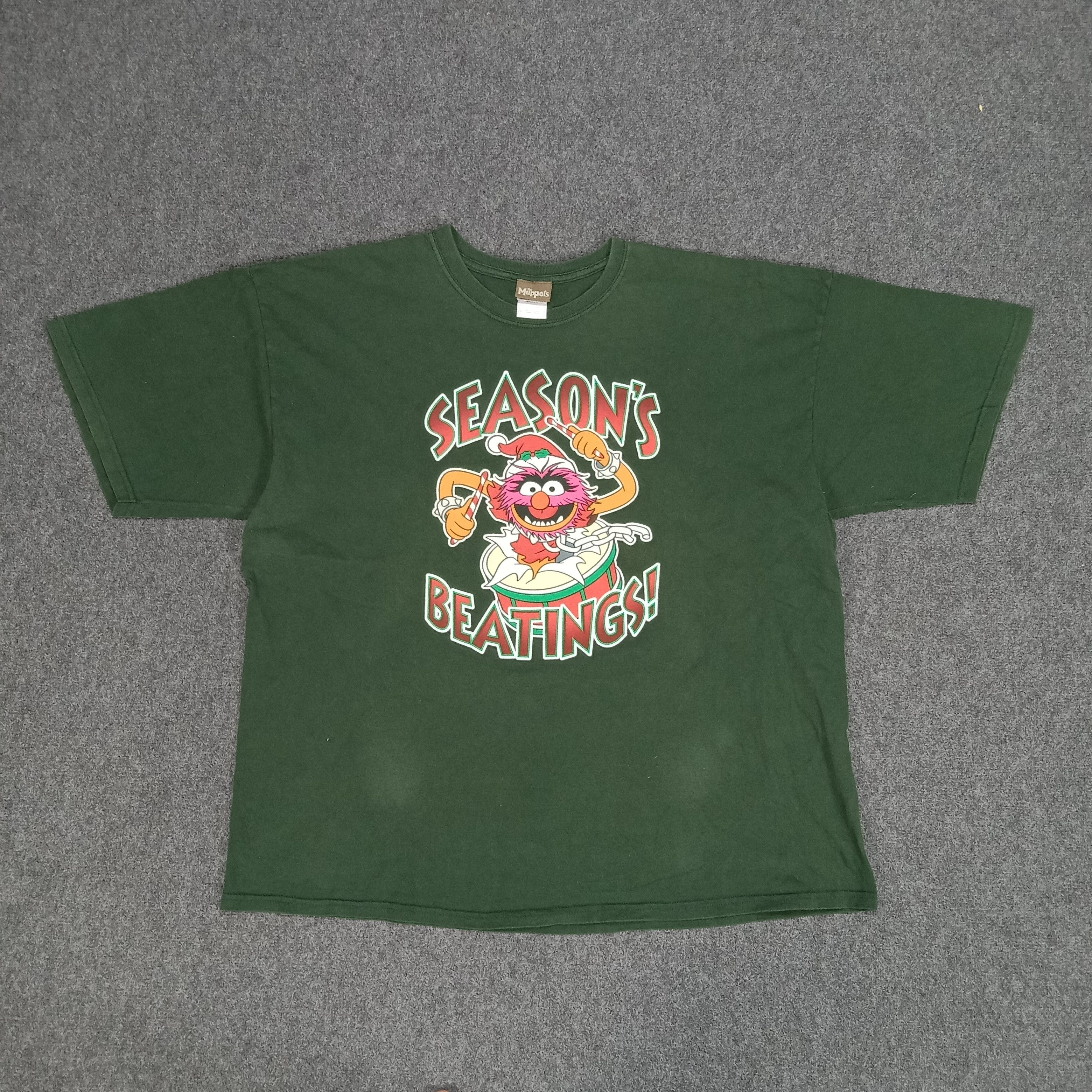 Cartoon Network × Vintage The Muppets Season's Beatings Drummer Style Tshirt Size US XXL / EU 58 / 5 - 1 Thumbnail