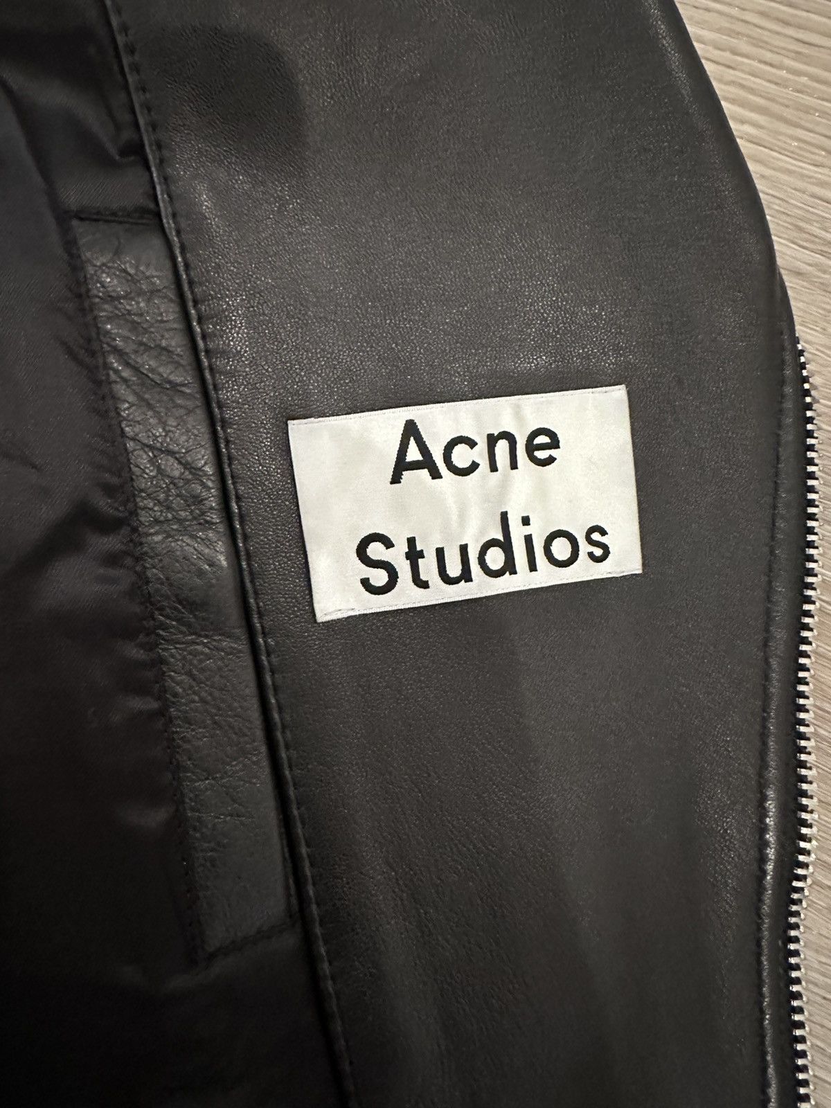 Acne Studios Acne Studios Leather Biker Jacket Size US XXL / EU 58 / 5 - 4 Thumbnail
