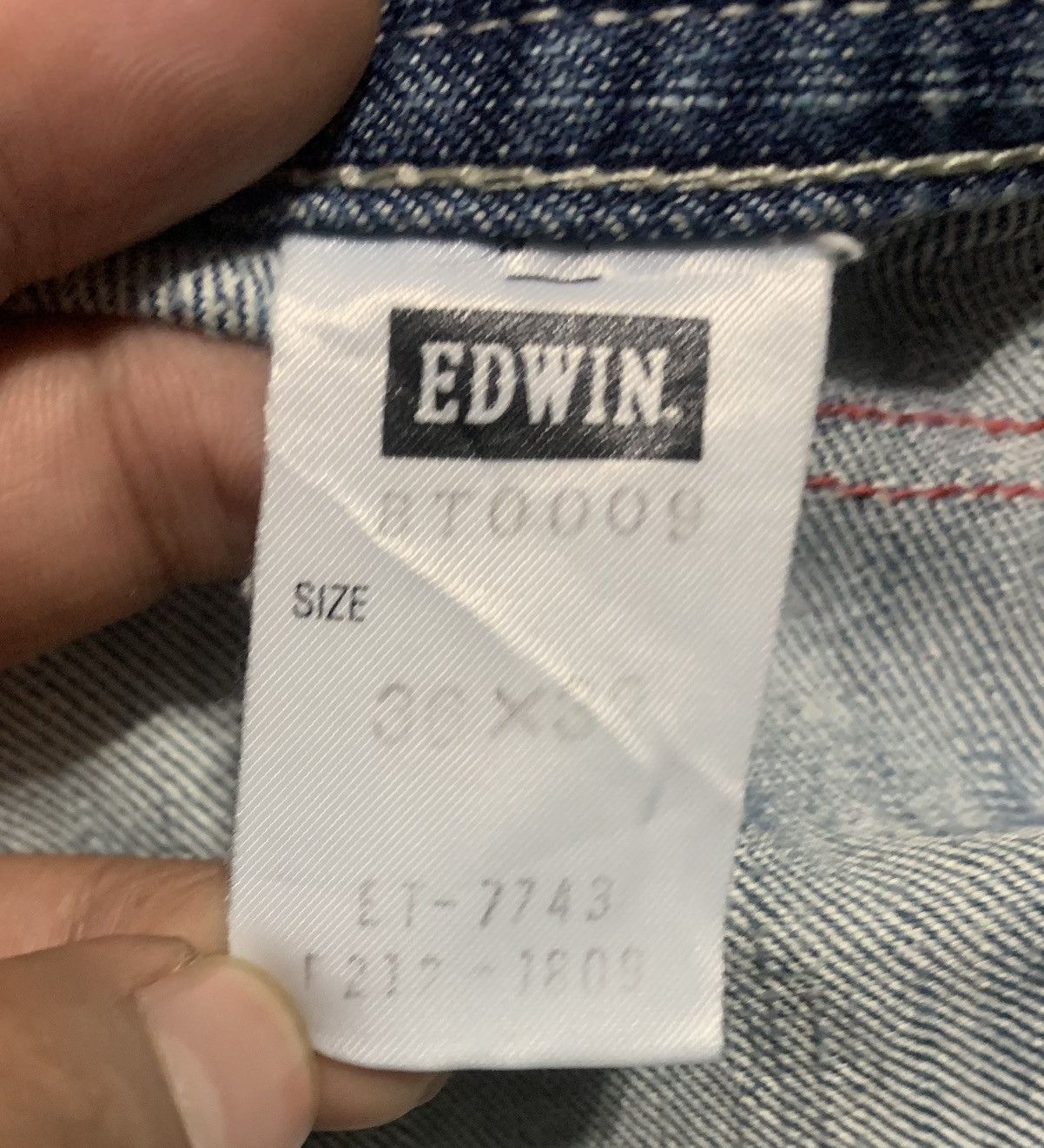 Edwin Vintage Edwin Work 503 Blue Trip Straight Jeans Distressed Size US 38 / EU 54 - 11 Thumbnail