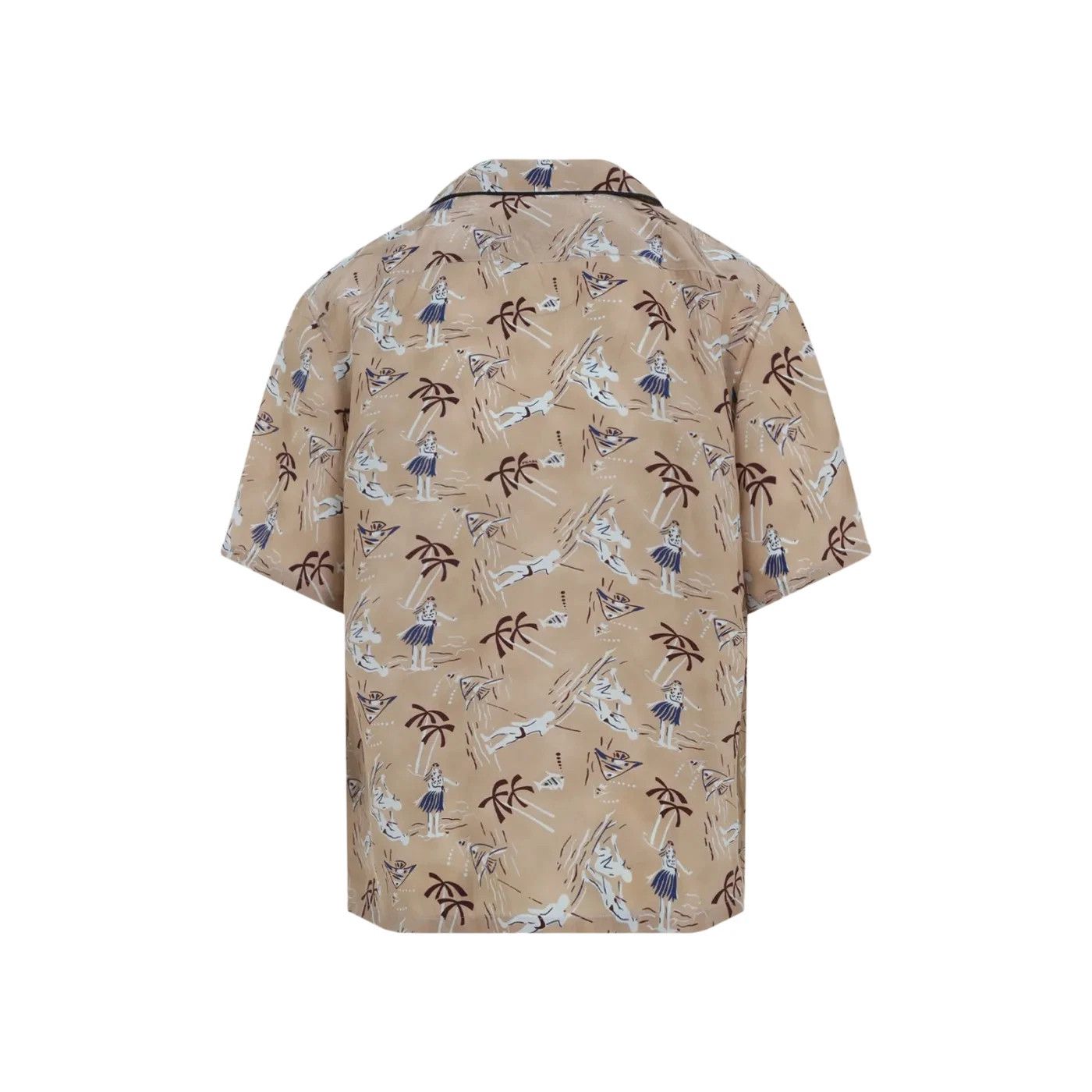 Prada PRADA Beige Silk/Viscose SS Shirt New/Auth Size US XXS / EU 40 - 2 Thumbnail