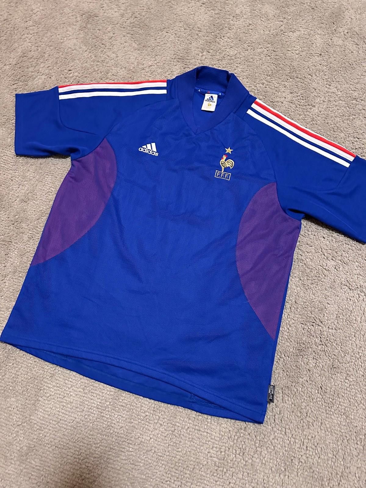 Adidas FRANCE NATIONAL TEAM 2002/2003 HOME FOOTBALL SHIRT ADIDAS Size US L / EU 52-54 / 3 - 2 Thumbnail
