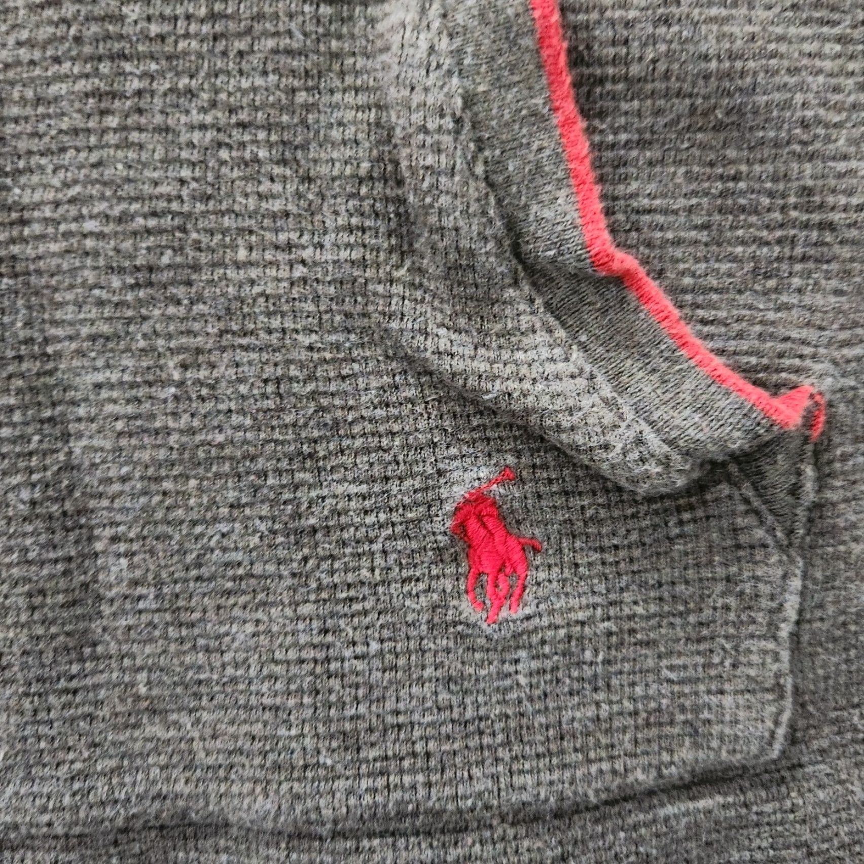 Polo Ralph Lauren Polo Ralph Lauren Hoodie Mens XL Green Olive Waffle Knit Thermal Lounge Wear Pullover Hooded Pockets Embroidered Crew Neck Classic Size US XL / EU 56 / 4 - 2 Thumbnail