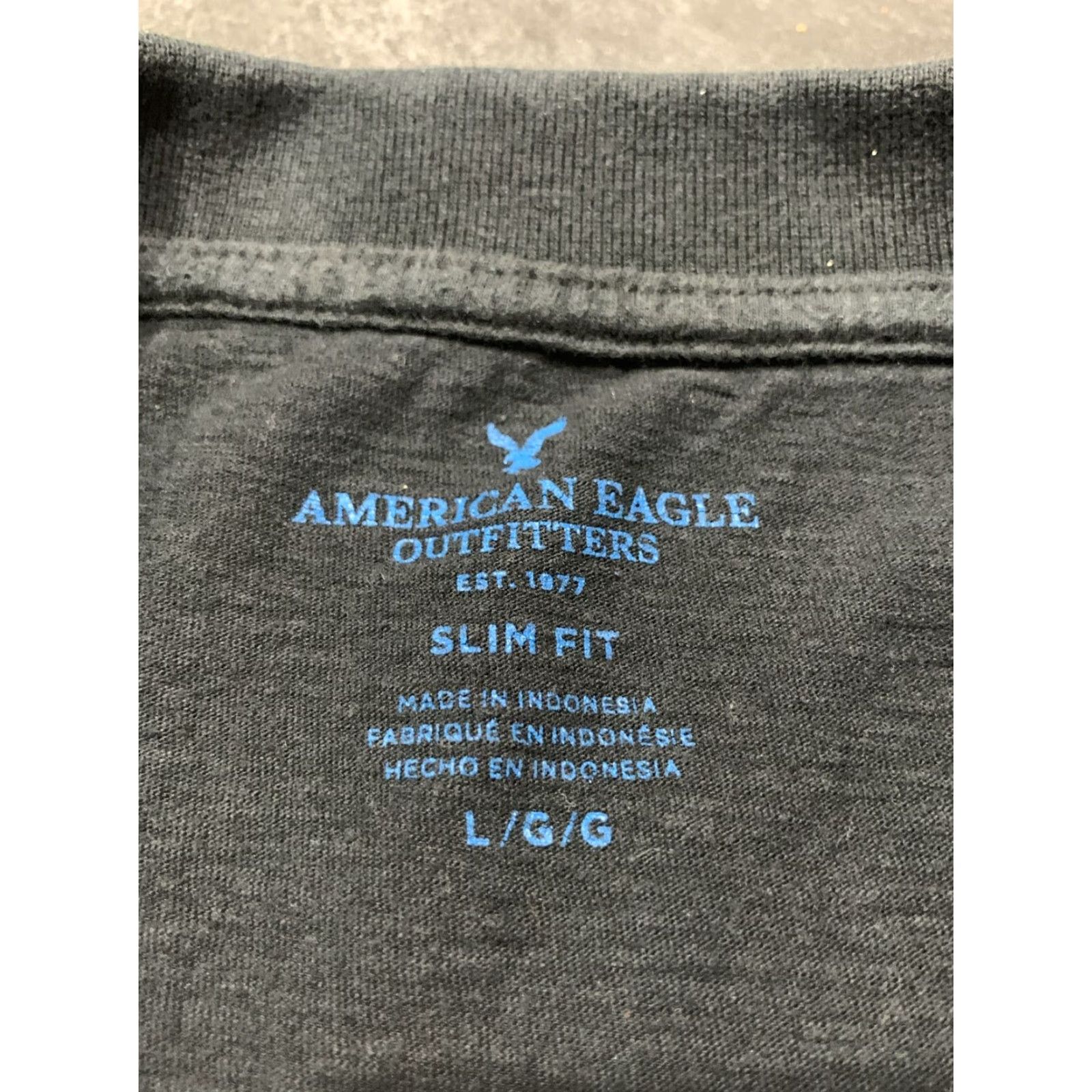 American Eagle Outfitters American Eagle Men's Golf Polo Shirt Slim Fit Short Sleeve Black L Activewear 90s Size US L / EU 52-54 / 3 - 6 Thumbnail