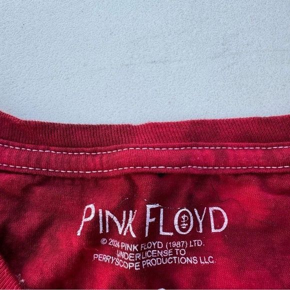 Band Tees × Pink Floyd NEW PINK FLOYD THE DARK SIDE OF THE MOON RED TIE DYE TEE M Size US M / EU 48-50 / 2 - 3 Thumbnail