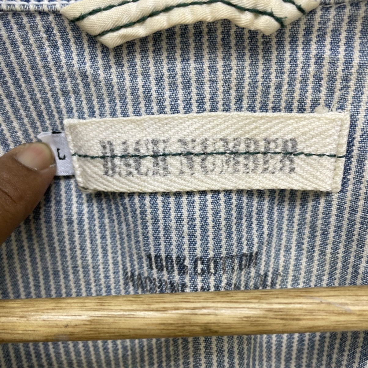 45rpm 💥Faded Japanese Brand Back Number Hikory Stripe Marine Army Size US M / EU 48-50 / 2 - 12 Thumbnail