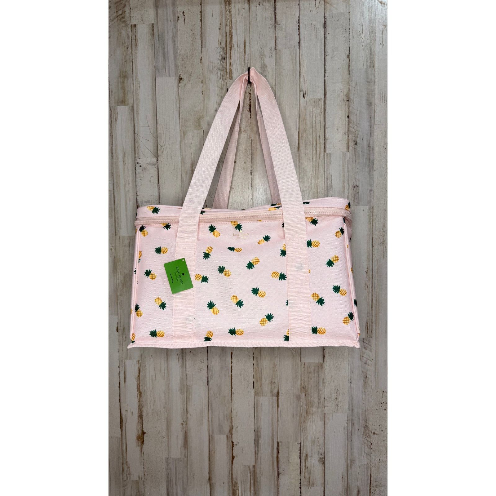 Kate Spade NWT Kate Spade NY Pink Pineapple Print Insulated Cooler Bag Size ONE SIZE - 1 Thumbnail