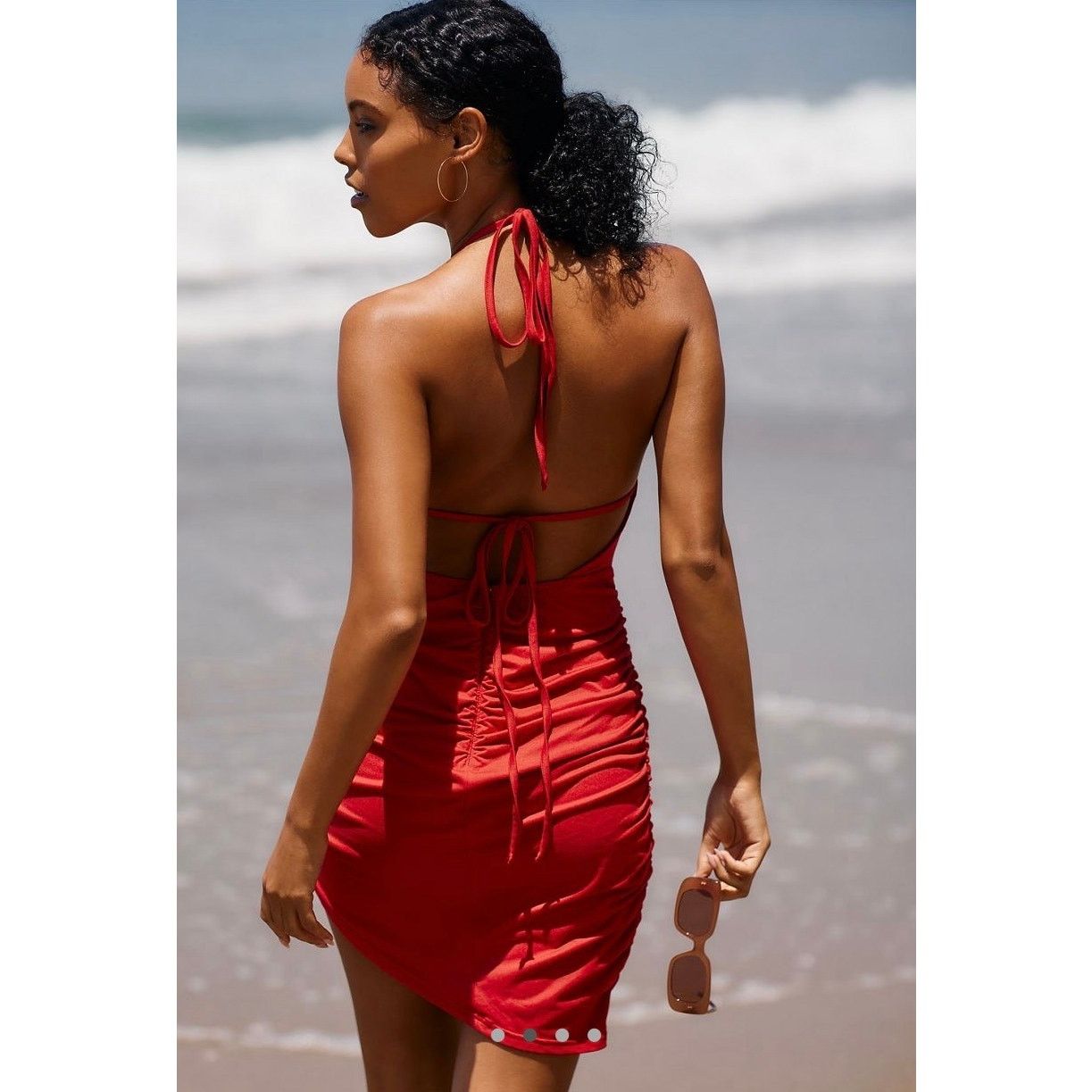 Anthropologie NWT Anthropologie Hutch Ruched Asymmetrical Mini Dress Size L / US 10 / IT 46 - 3 Thumbnail