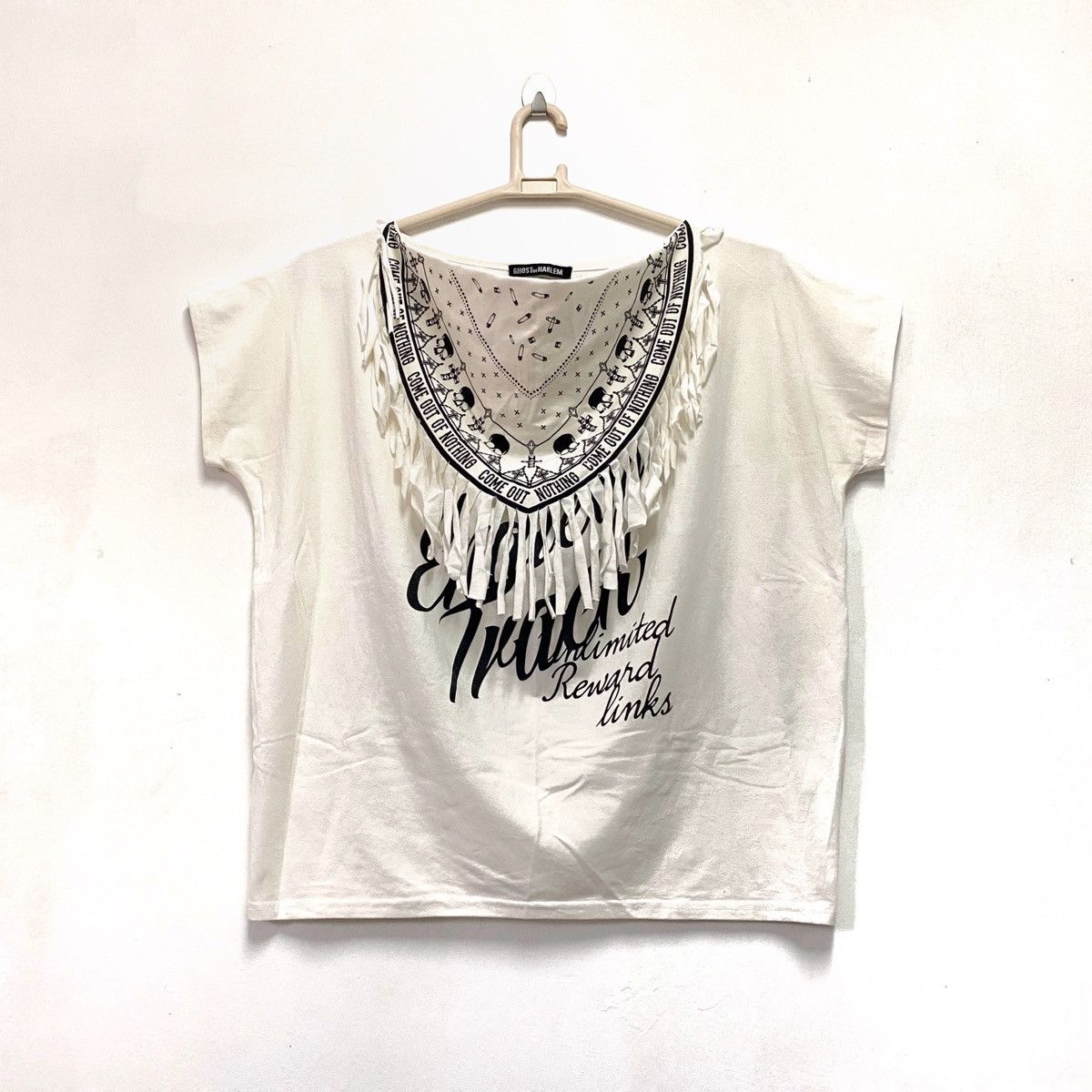 image of Seditionaries Ghost Of Harlem Crop Top in White, Women's (Size Medium)