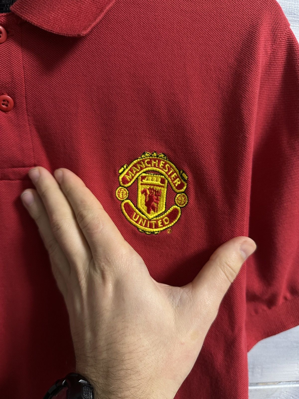 Nike Rare Vintage Polo Nike x Manchester United Small Swoosh Size US S / EU 44-46 / 1 - 2 Thumbnail