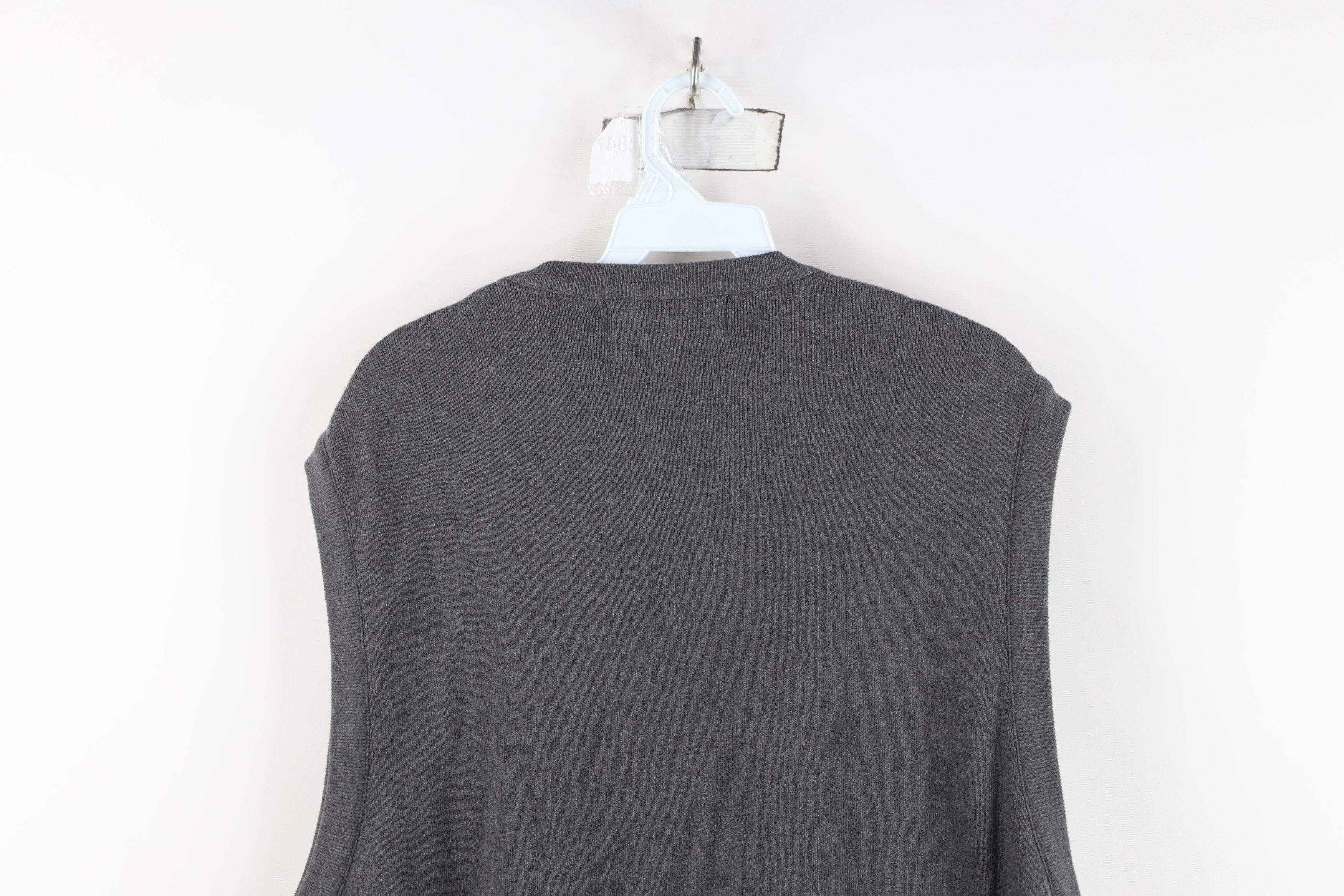 Vintage Vintage 90s Streetwear Knit Golf Sweater Vest Gray USA Size US XL / EU 56 / 4 - 7 Thumbnail