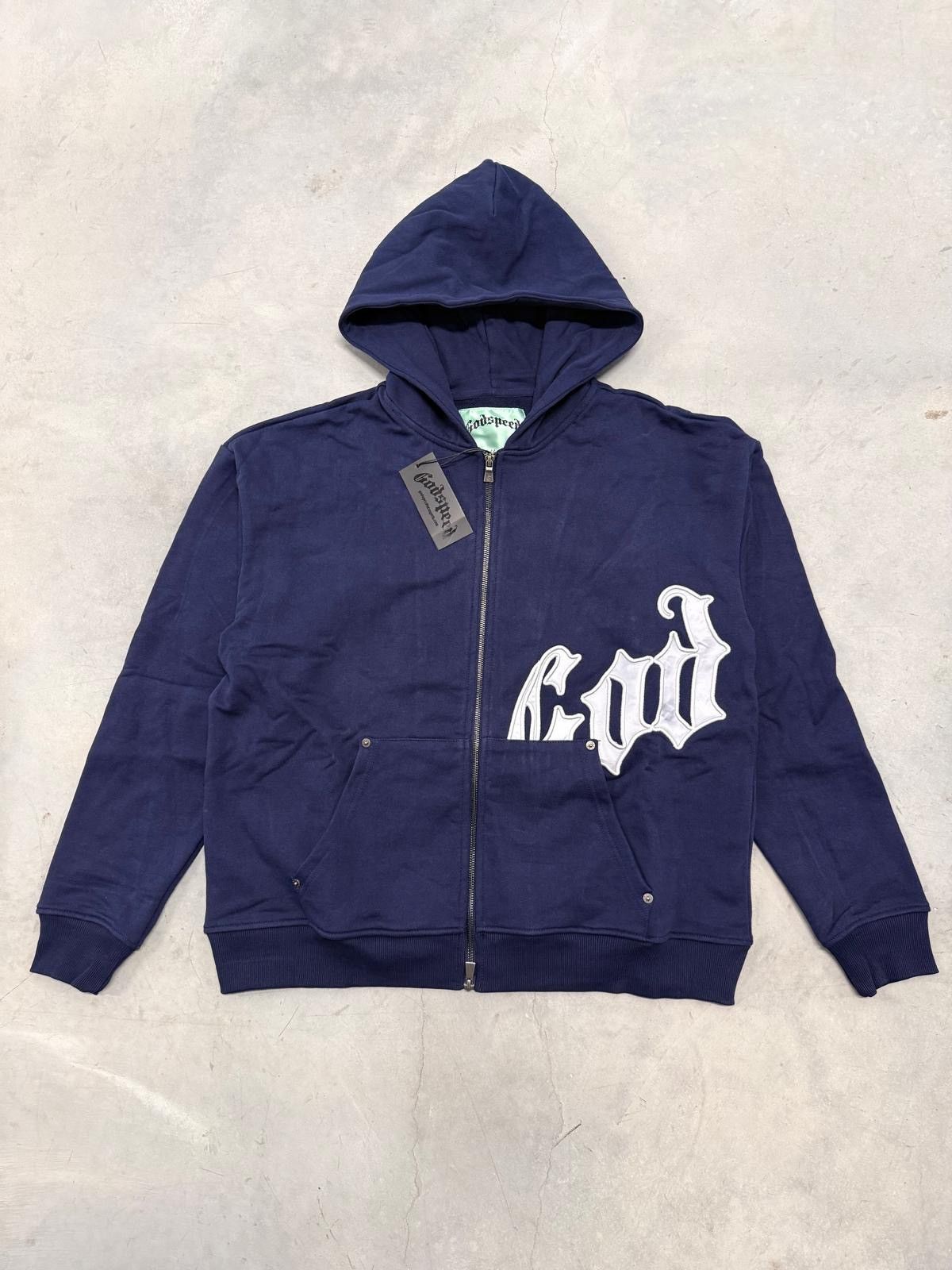 Godspeed Godspeed Navy/Silver Satin OG Logo V2 Sweatsuit Brand New Size US L / EU 52-54 / 3 - 3 Thumbnail