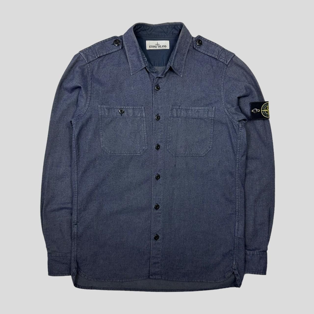 image of Stone Island Light Cotton Overshirt - S in Navy, Men's (Size Small)