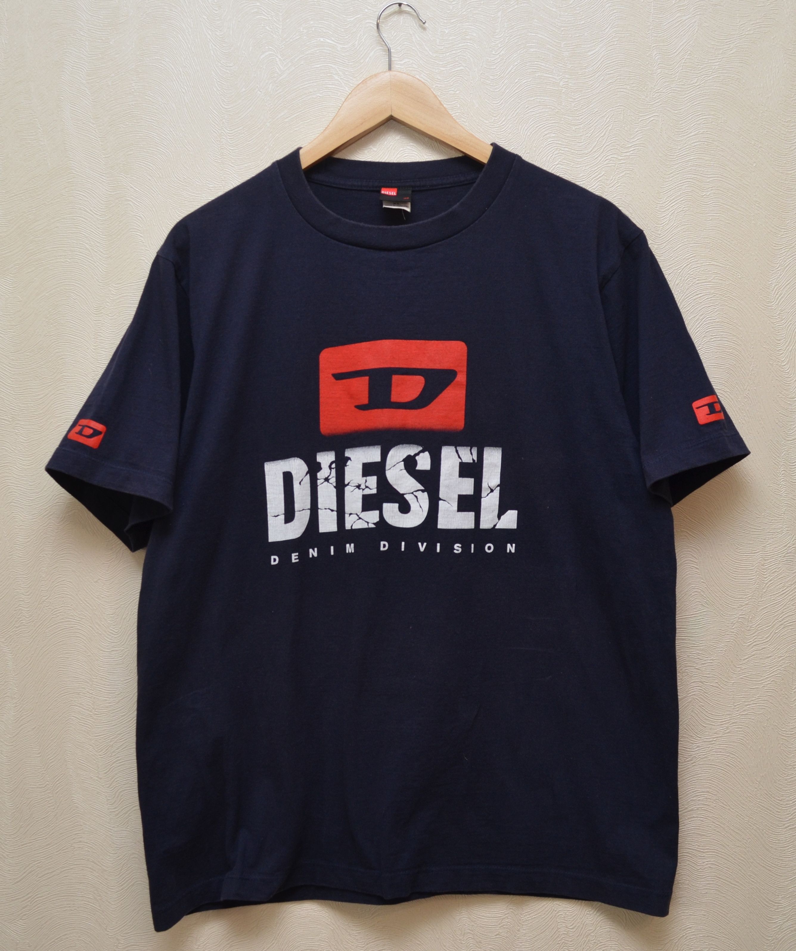 Diesel × Vintage Vintage 90s Diesel Big Logo T Shirt RARE y2k Size US XL / EU 56 / 4 - 1 Thumbnail