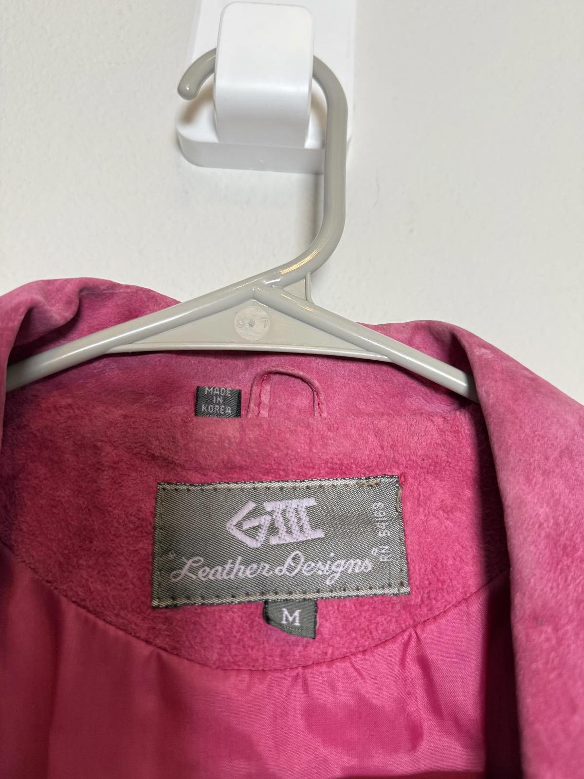 Other Women Vintage 80s Pink Suede leather Boss Lady Coat Size M / US 6-8 / IT 42-44 - 4 Thumbnail